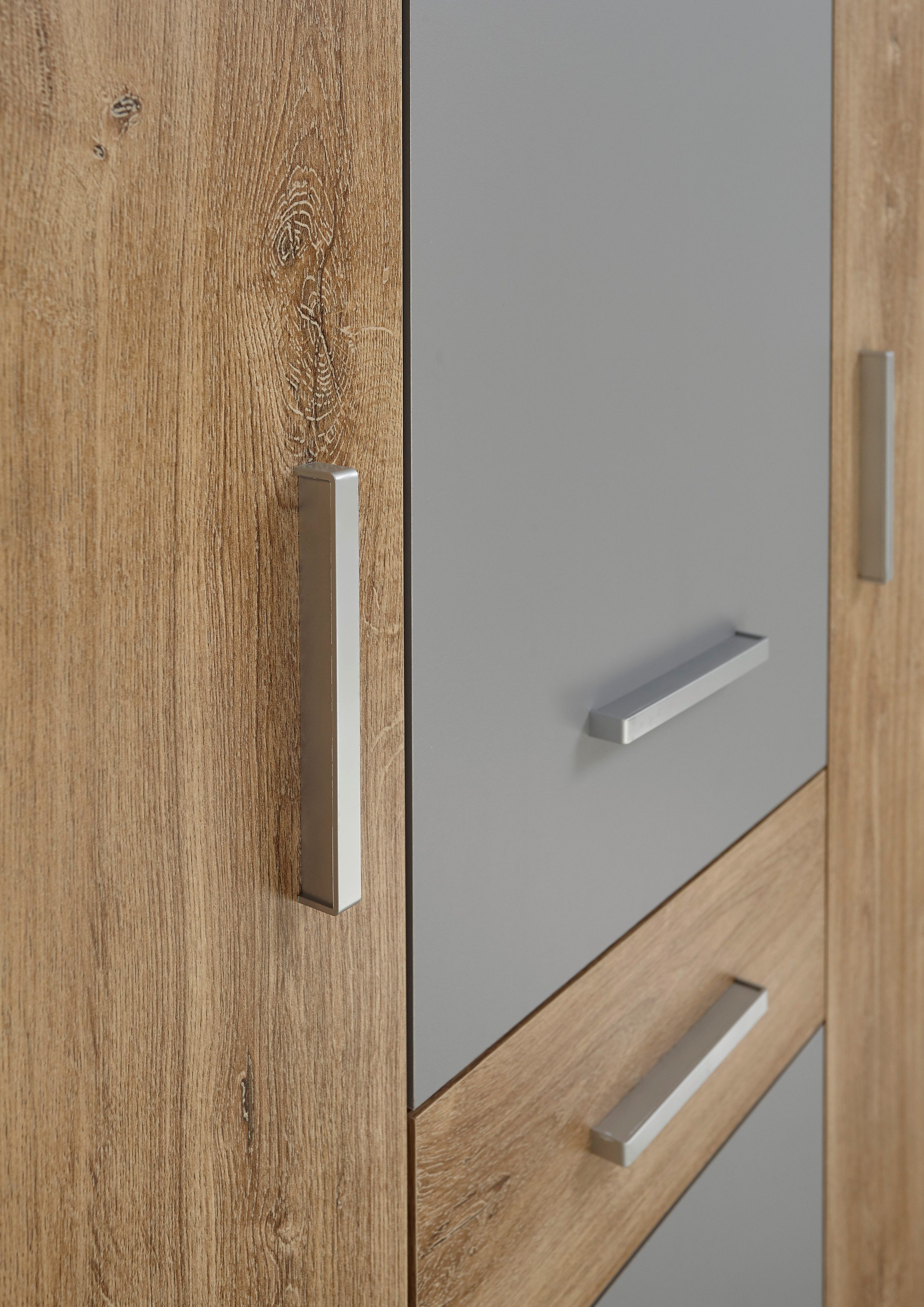 möbel-direkt.de Larissa Baby Room Complete Set (Complete Set, 4-piece: Wardrobe, Bed, Changing Table, Shelf), high-quality and functional