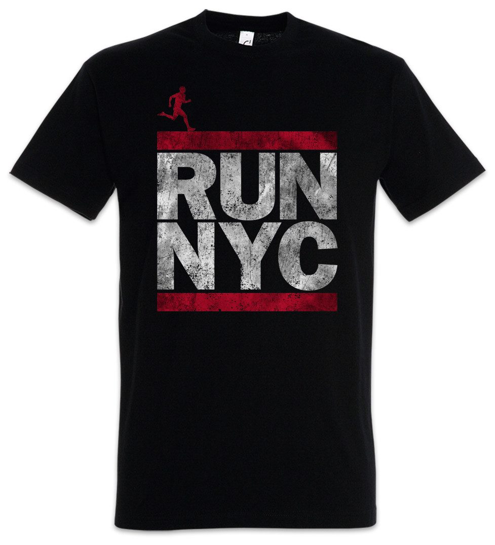 Urban Backwoods Print-Shirt Run NYC Herren T-Shirt New York City Run Fun DMC Marathon Läufer (1-tlg) Competition Lauf Wettkampf Letters