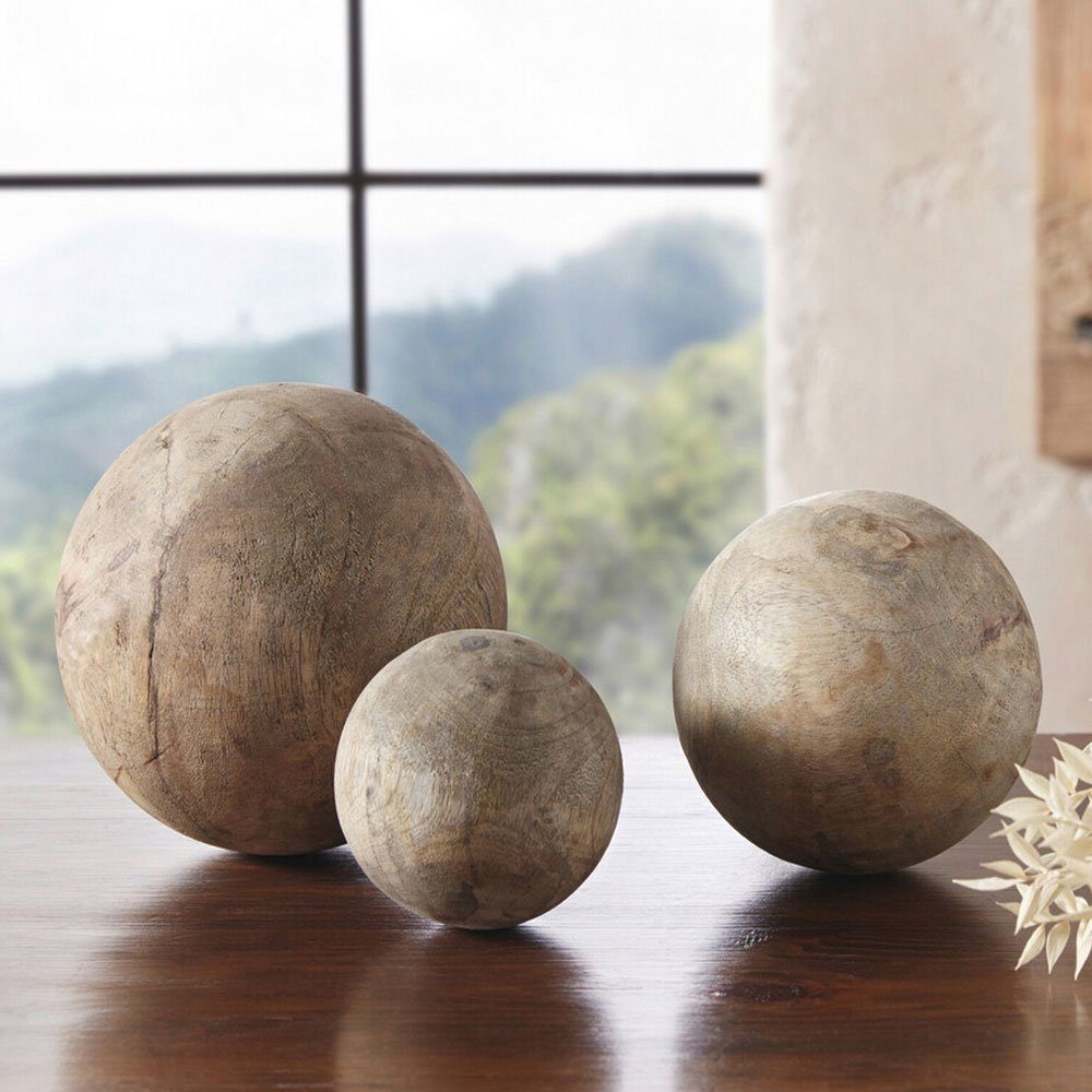Home-trends24.de Dekokugel Mango Kugeln Deko 3er Set Figur Objekt (2 St) günstig online kaufen