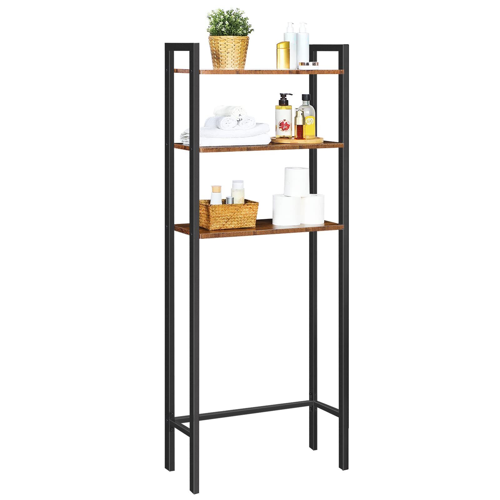 Hoobro Badregal 3-stöckiges Badregal, Multifunktional Badezimmerregal