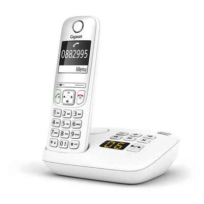 Gigaset AE 690A weiß Schnurloses DECT-Telefon (Mobilteile: 1, mit Anrufbeantworter, Freisprechen)
