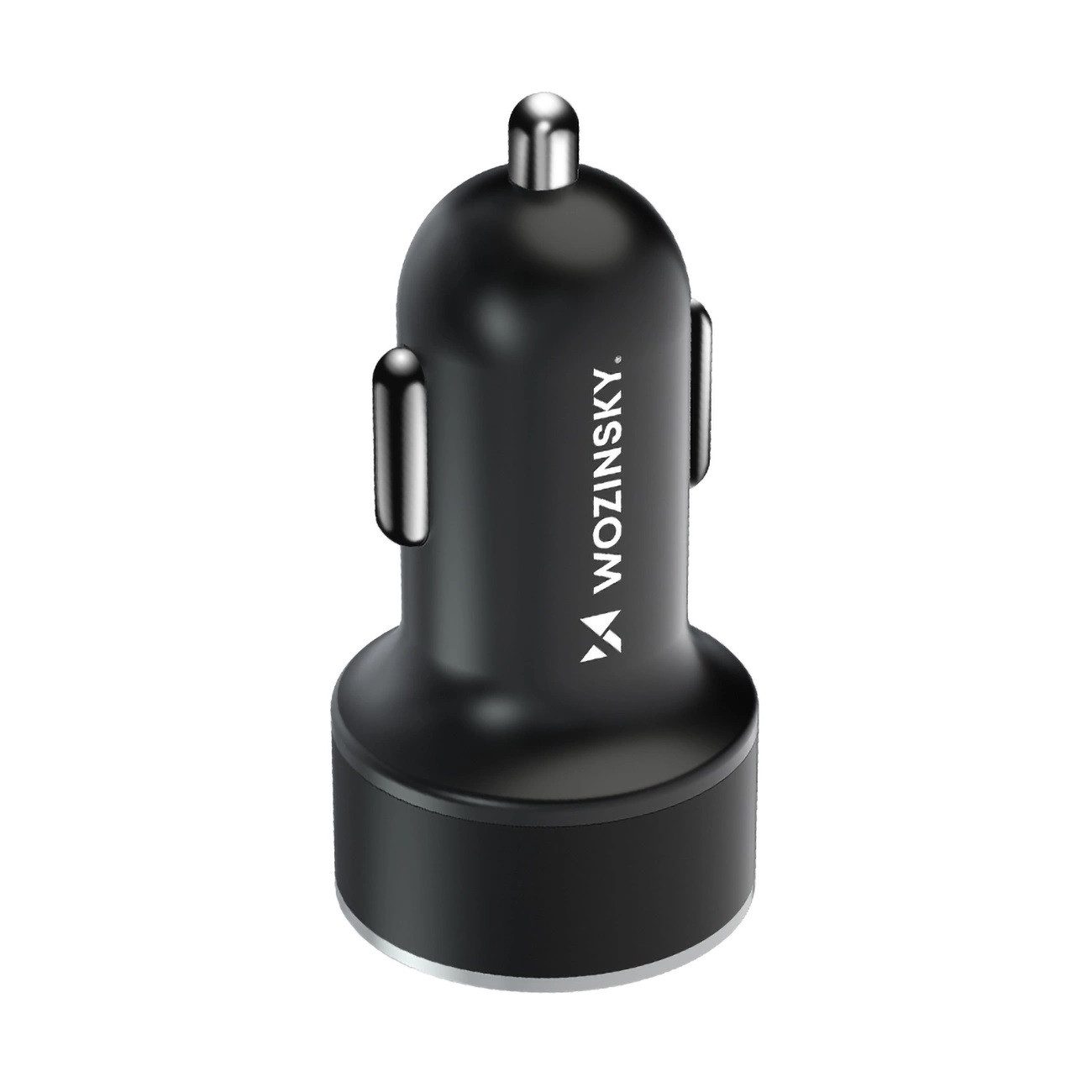 Wozinsky Autoladegerät USB-C-USB-A 36W Schnellladegerät mit digitale Anzeige USB-Ladegerät