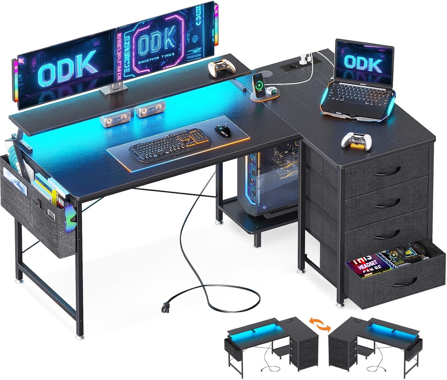 ODK Eckschreibtisch ODK Eckschreibtisch mit 4 günstig online kaufen