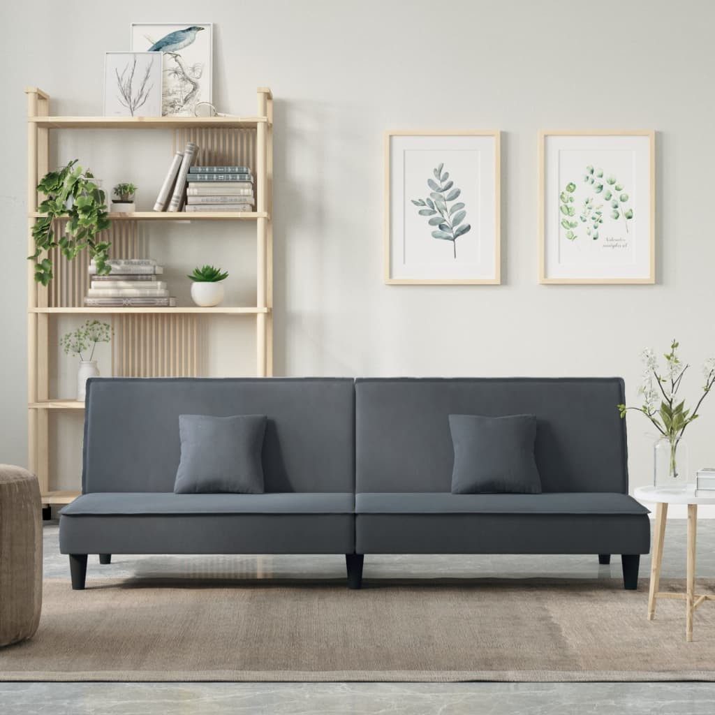 vidaXL Sofa Schlafsofa Dunkelgrau Samt Schlafcouch Sofa Couch Gästebett günstig online kaufen
