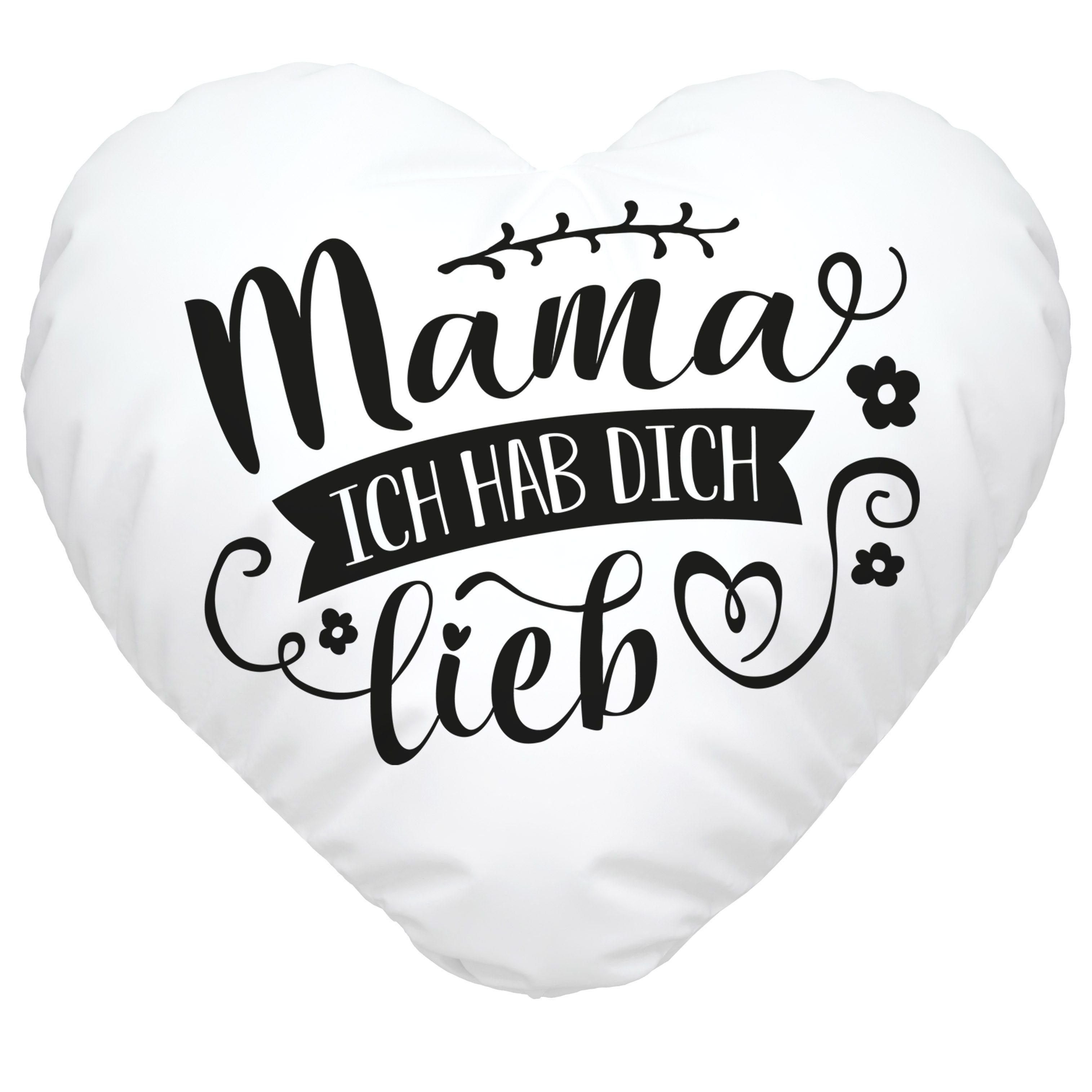 SpecialMe Dekokissen Herzkissen Geschenk für Mama Ich hab dich lieb Muttertag Weihnachten Geburtstag SpecialMe®