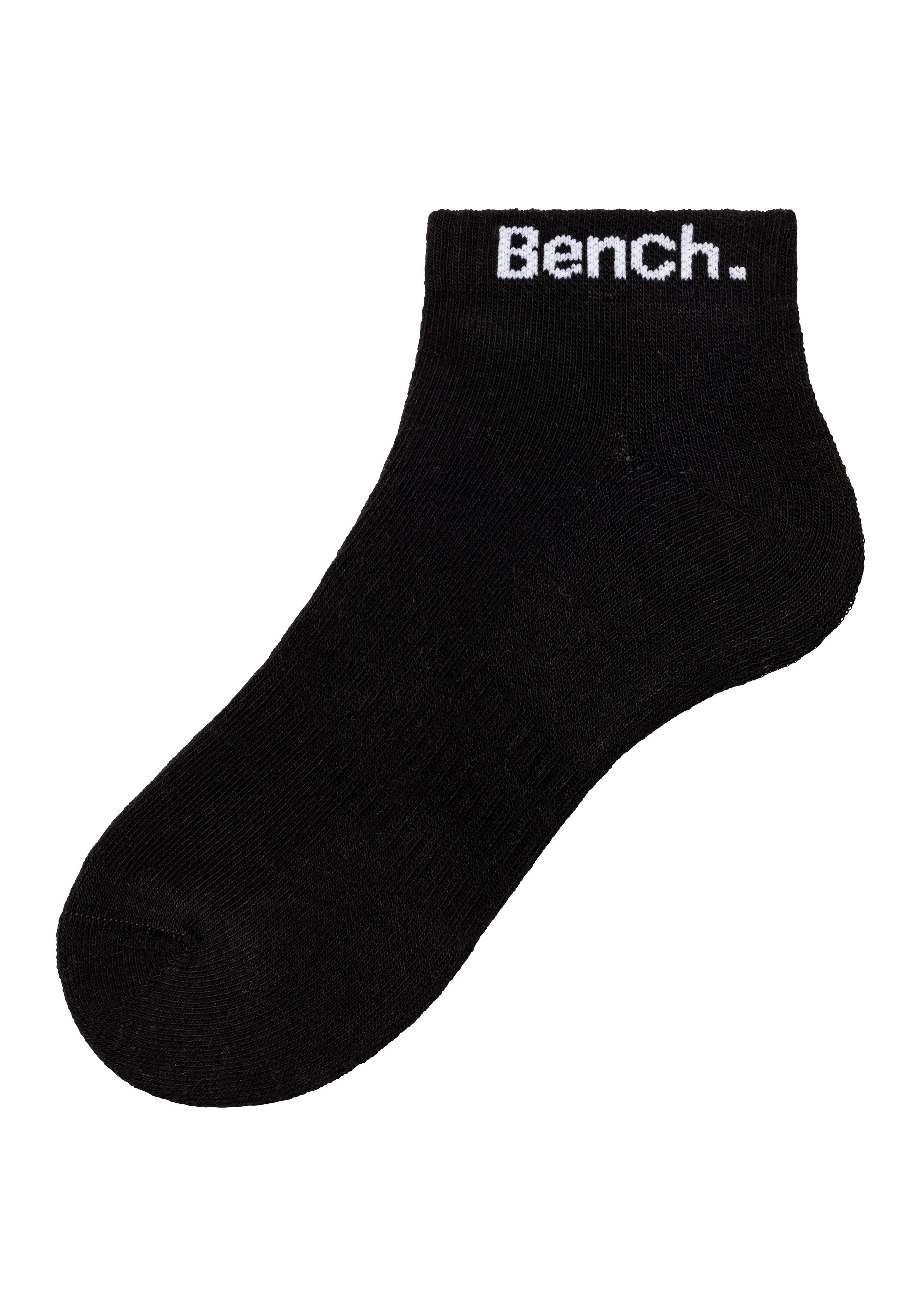 Bench. Sportsocken Damen Herren Tennis Kurzsocken (Packung, 12-Paar, Quarter socken Gr. 35-38 bis 47-48) mit Halbfußfrottee und Mittelfußgummi