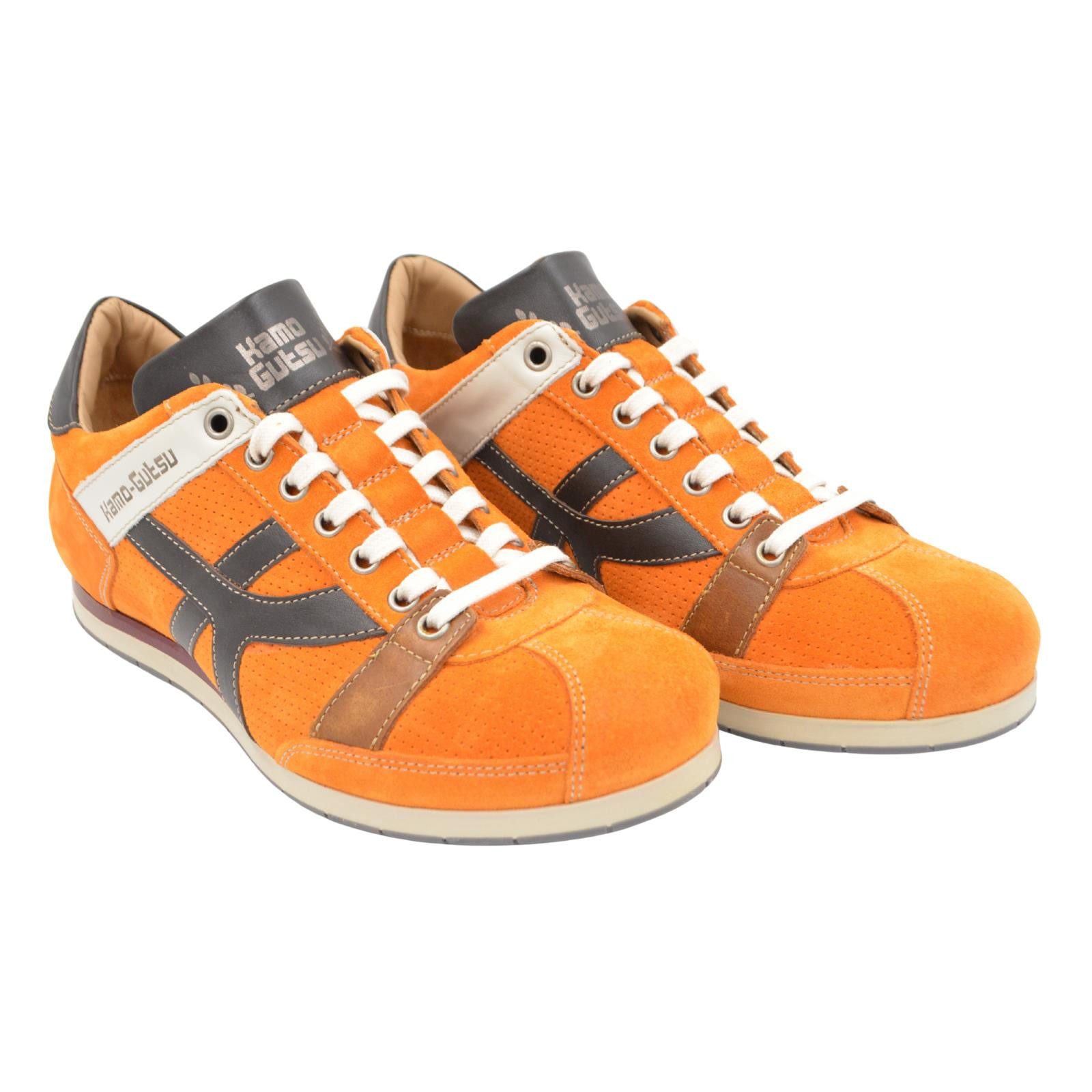 Kamo-Gutsu Kamo-Gutsu Cam. Arancio + Brown Herren Sneaker Sneaker Wechselfussbett