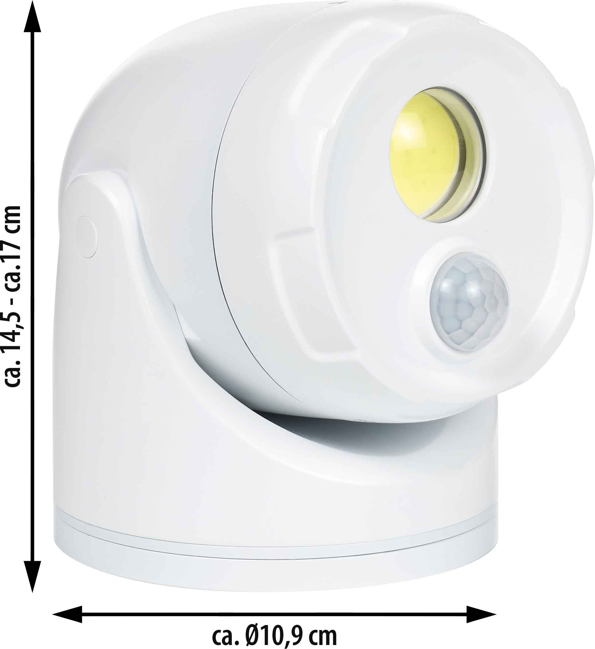 LED Spot Batterie Batterie Wandstrahler Bewegungsmelder Weiß o. 2er-Set Northpoint D-Batterien inkl. Flutlicht Strahler