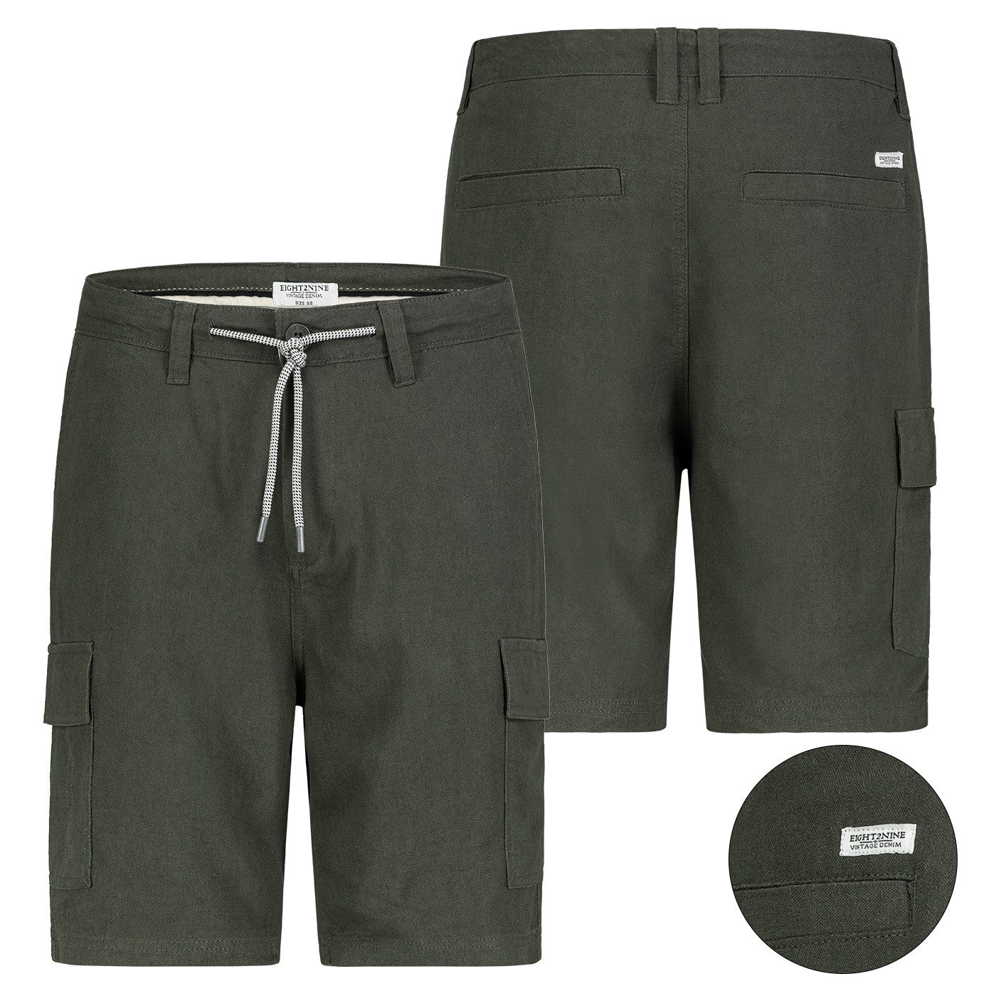 Eight2Nine Shorts Eight2nine Herren China Short kurze Hose Leinen Short Bermuda Shorts