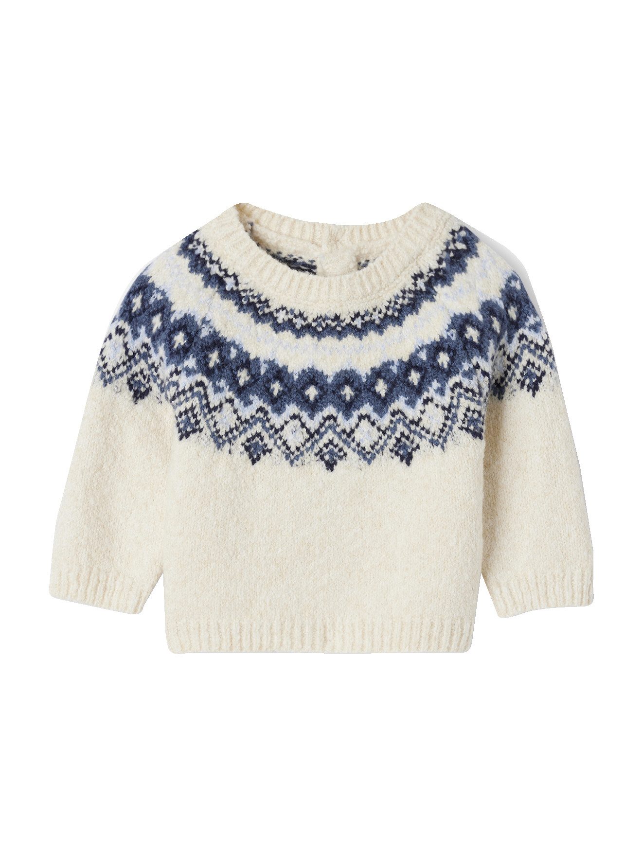 vertbaudet Pullunder Weicher Jungen Baby Jacquard-Pullover