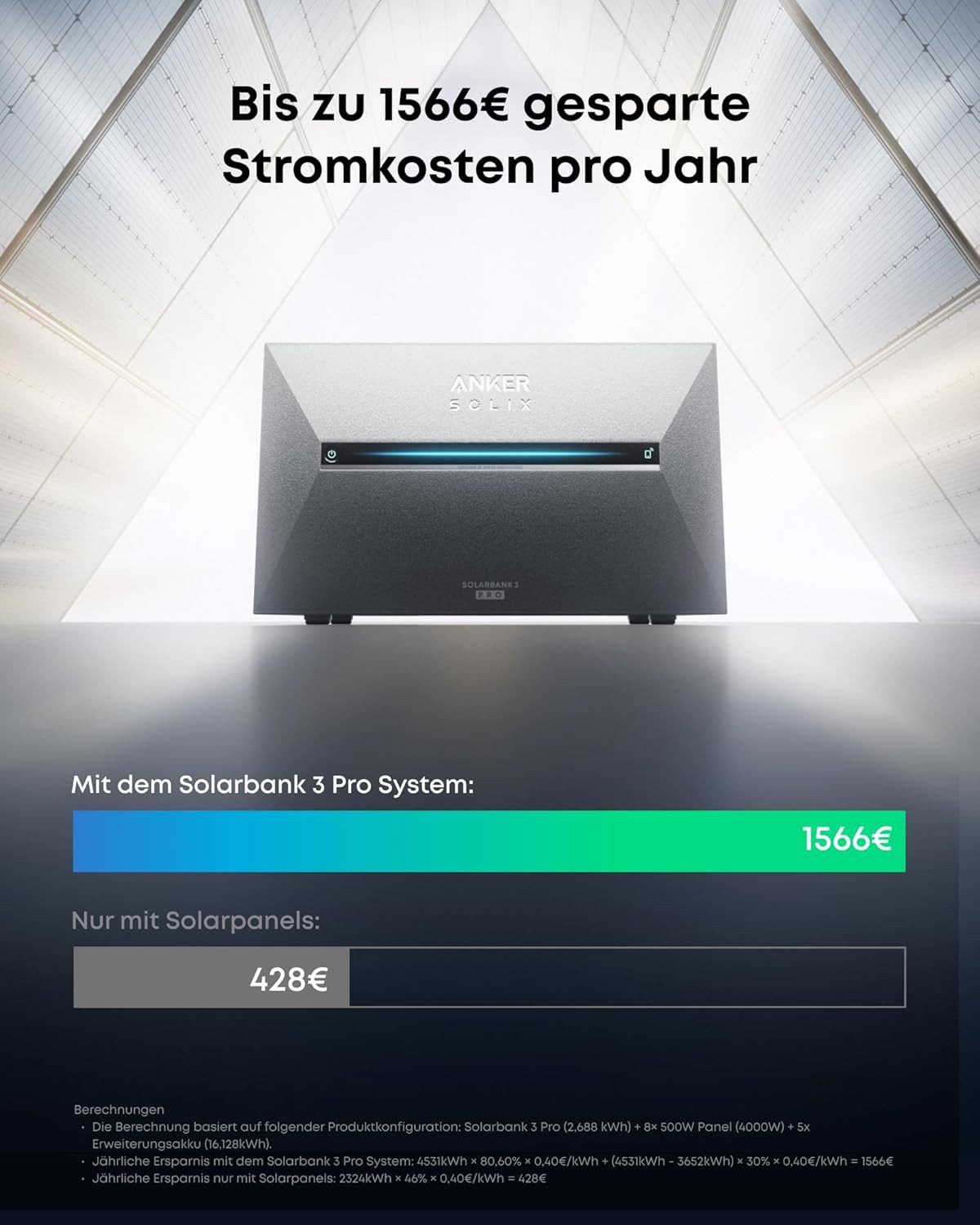 Anker Solaranlage Anker SOLIX Solarbank 3 E2700 Pro, Balkonkraftwerk mit Speicher