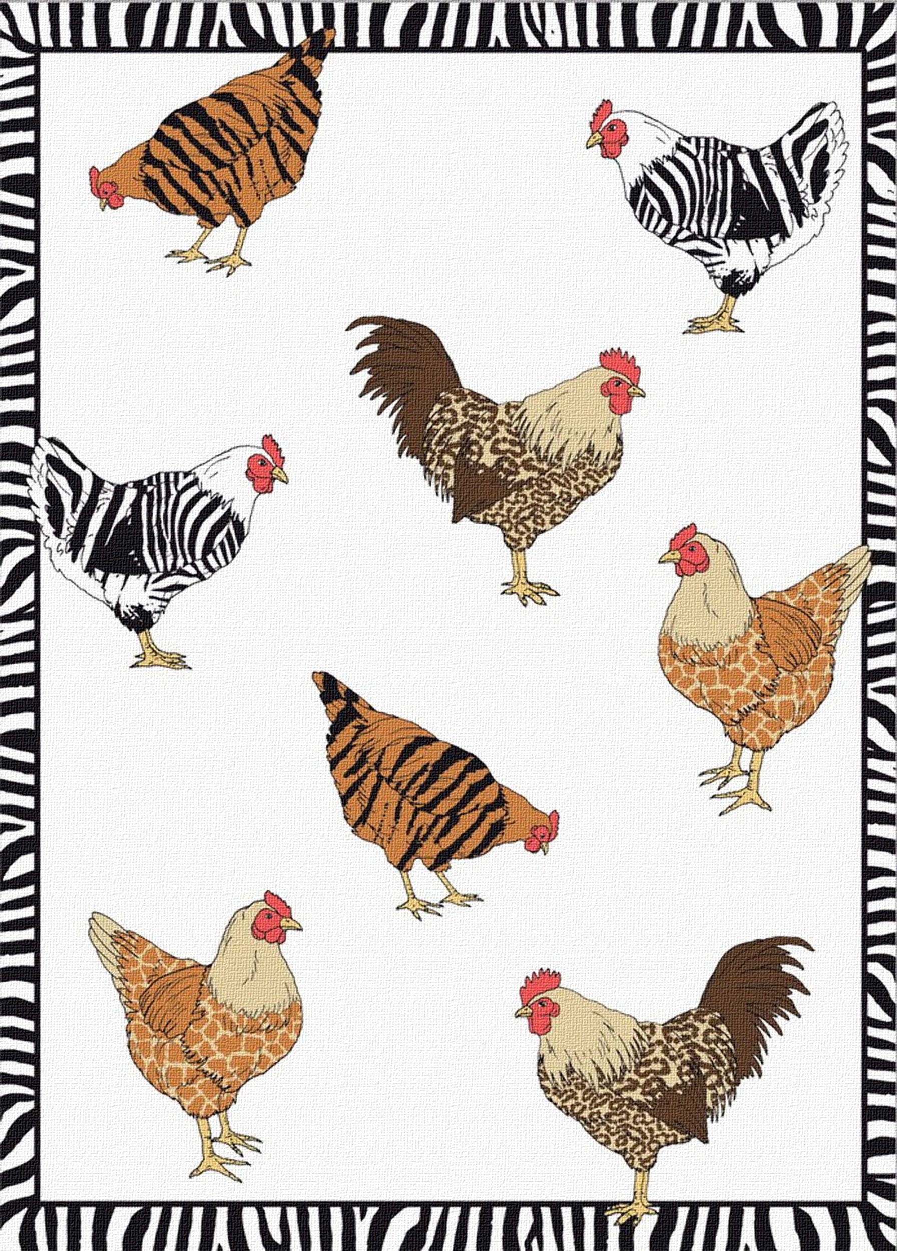 Kracht Geschirrtuch Zebrahühner, (Set, 3-tlg., Set), 3er Pack Geschirrtüche günstig online kaufen