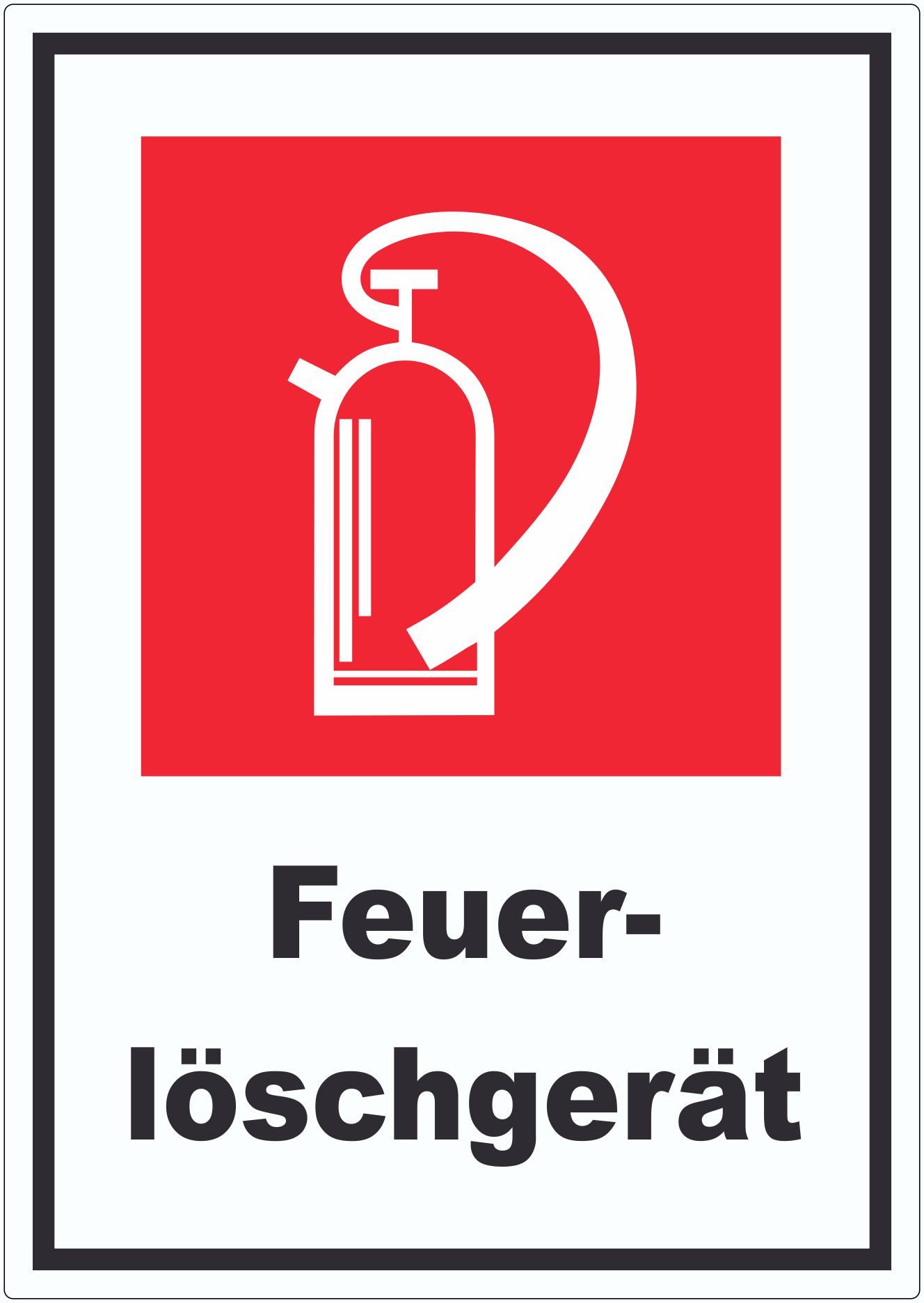 HB-Druck Aufkleber Feuerlöschgerät Aufkleber, wetterfest, UV-beständig, kratzfest