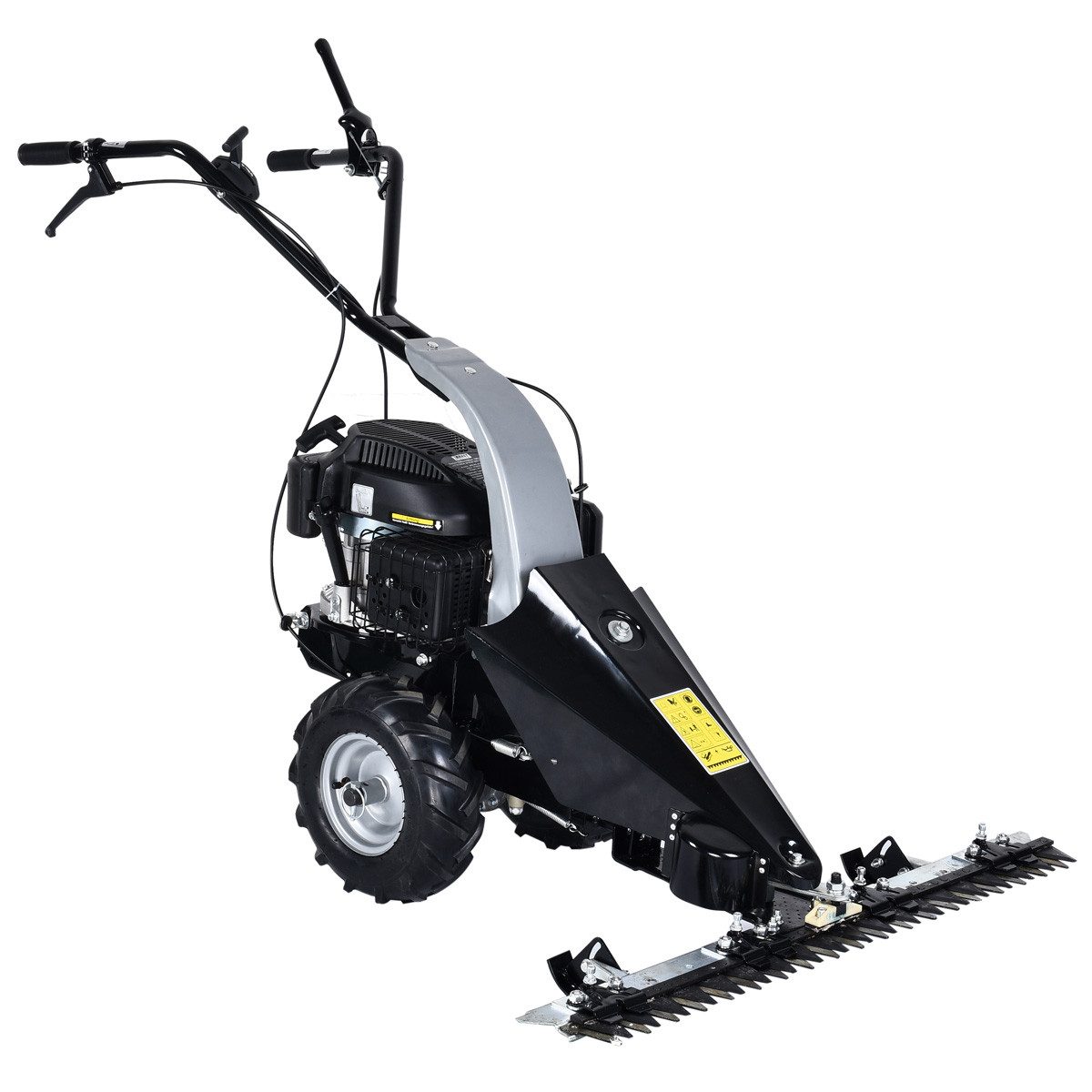 BRAST Balkenmäher Benzin 3,5kW(4,8PS) mit Antrieb Schnittbreite 97cm Luft-Bereifung, mit Geländeprofil Rasenmäher Hochgrasmäher Wiesen-Mäher 196ccm