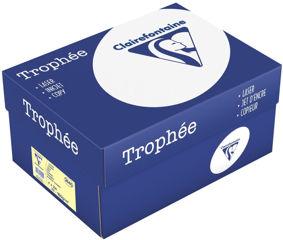 CLAIREFONTAINE Kopierpapier Kopierpapier Trophee A3 160g/qm VE=4x250 Blatt kanariengelb