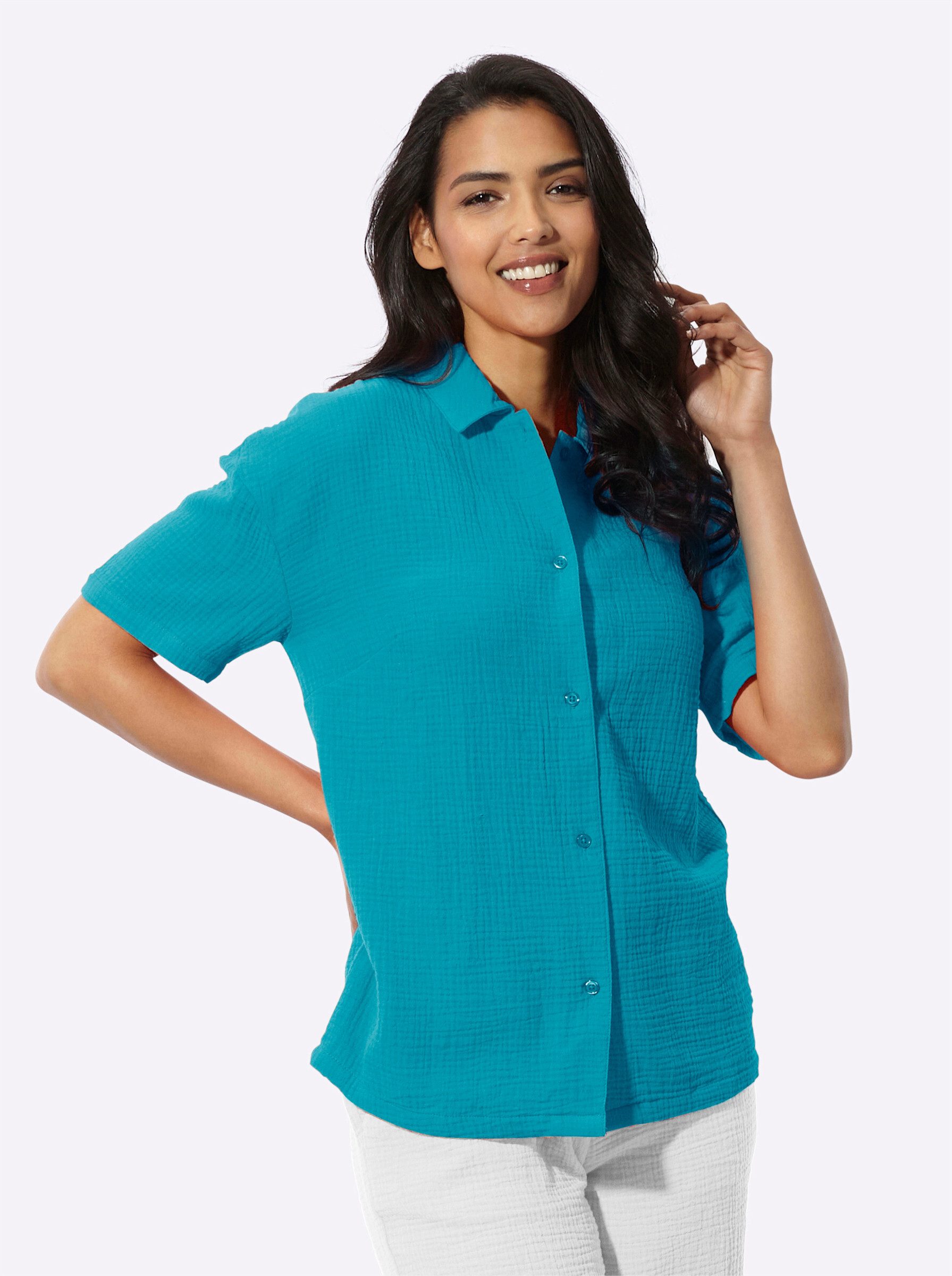 Sieh an! Strandkleid Strandbluse Kurzarm