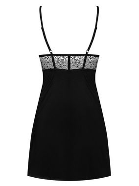 Obsessive Negligé Negligee Sharlotte schwarz + String Nachthemd Chemise (2-tlg)