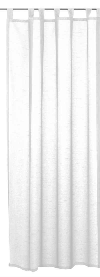 Gardine Vorhang halbtransparent Seidenglanz Schlaufen Gardine Schlaufenschal, Haus und Deko, Schlaufen (1 St), halbtransparent, Polyester