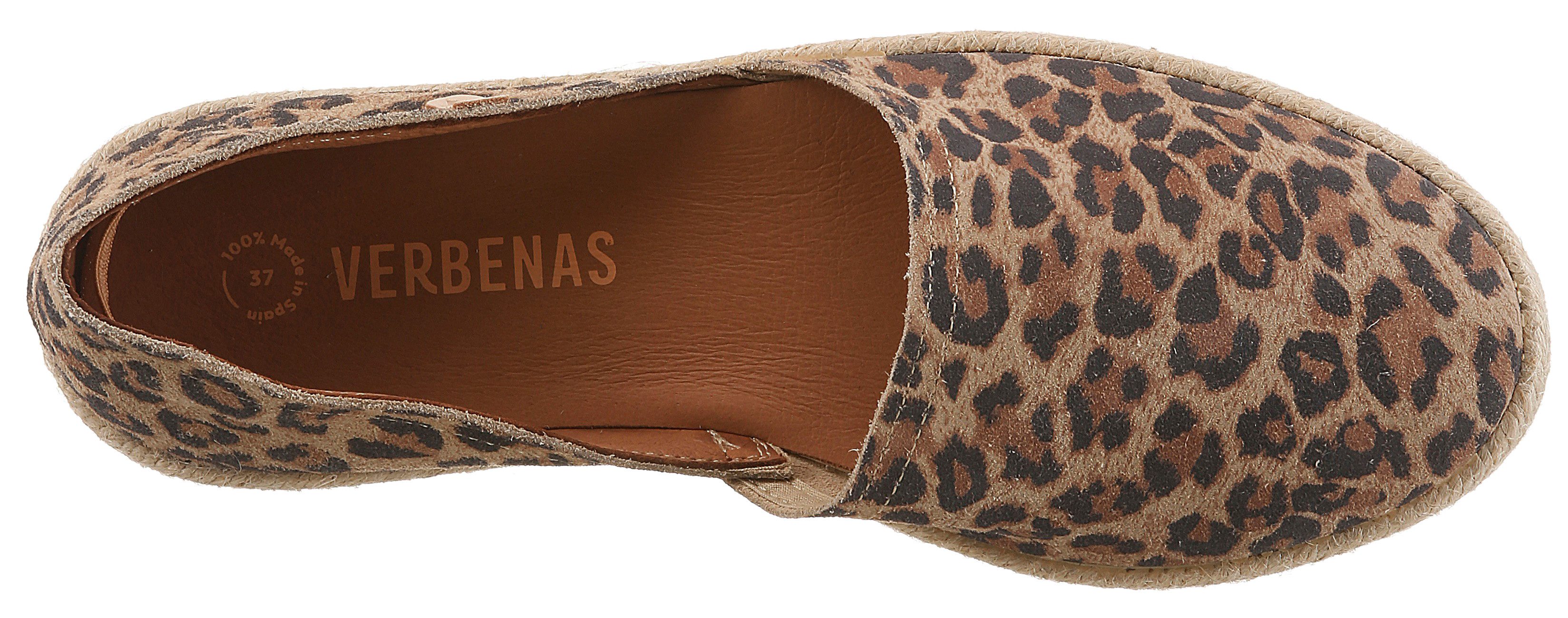 VERBENAS Espadrille Strandschuh, Sommerschuh, Loafer im trendigen Animal-Look