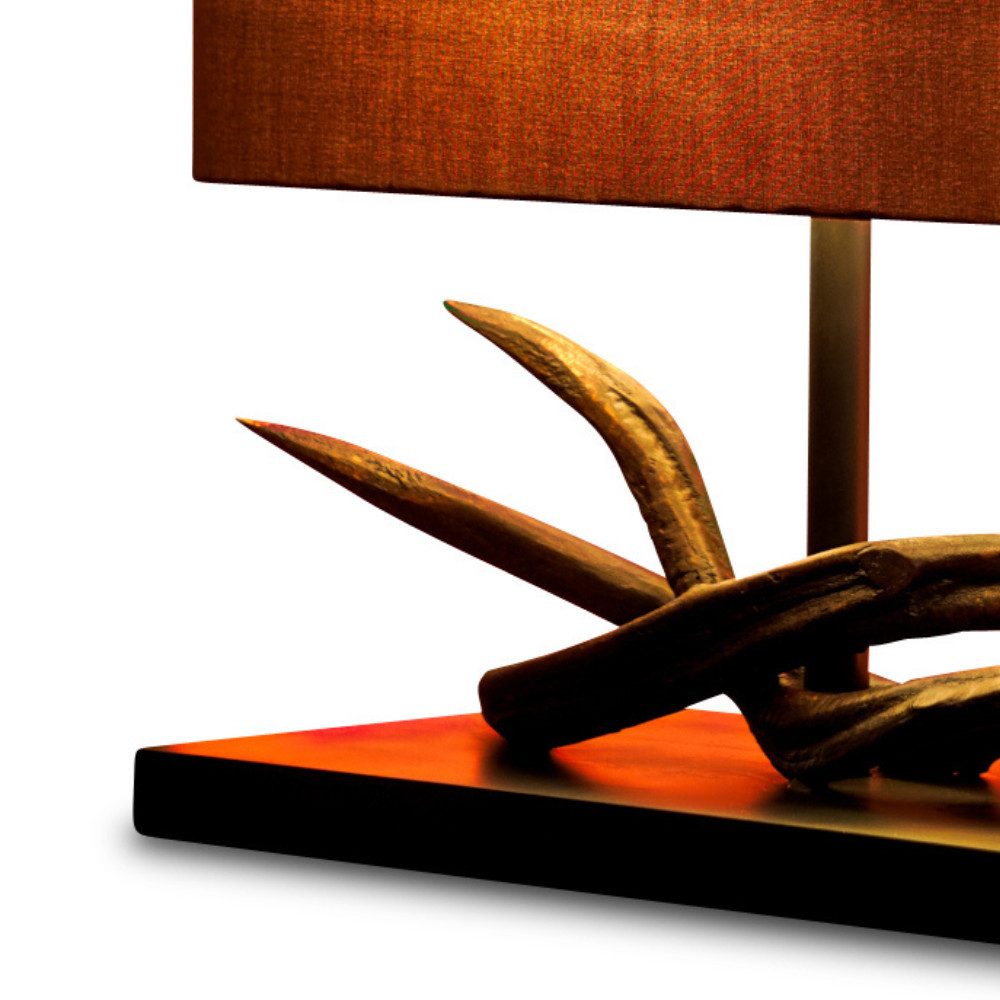 Kinaree Nachttischlampe Kudu Holz Tischlampe LEHUA II, ohne Leuchtmittel, 1x E27, handgefertigt in Thailand