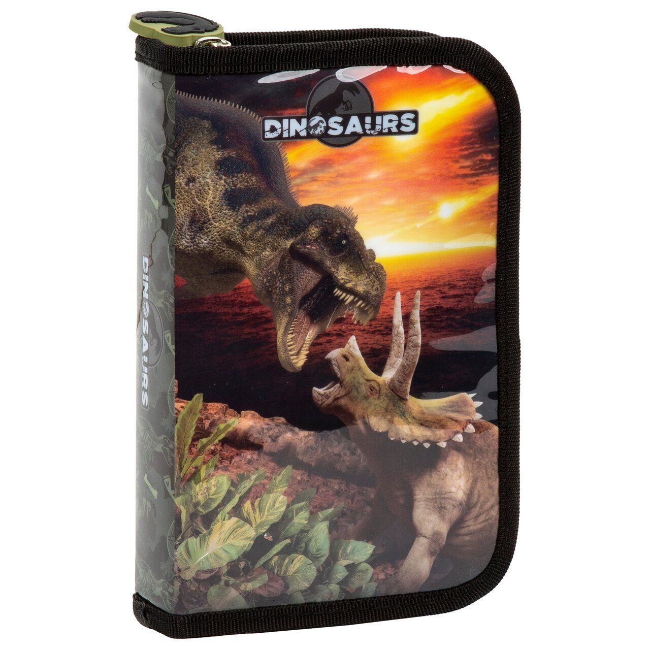 DERFORM Federtasche Dino Federmäppchen Federmappe Stifte gefüllt Mäppchen Dinosaurier, (22-tlg., 22 Teile), Gigantosaurus