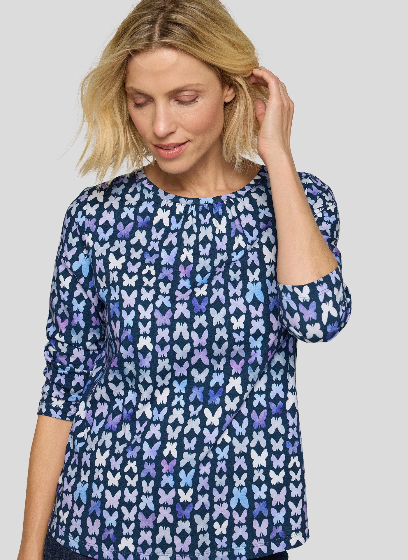 Rabe 3/4-Arm-Shirt mit All-Over Print günstig online kaufen