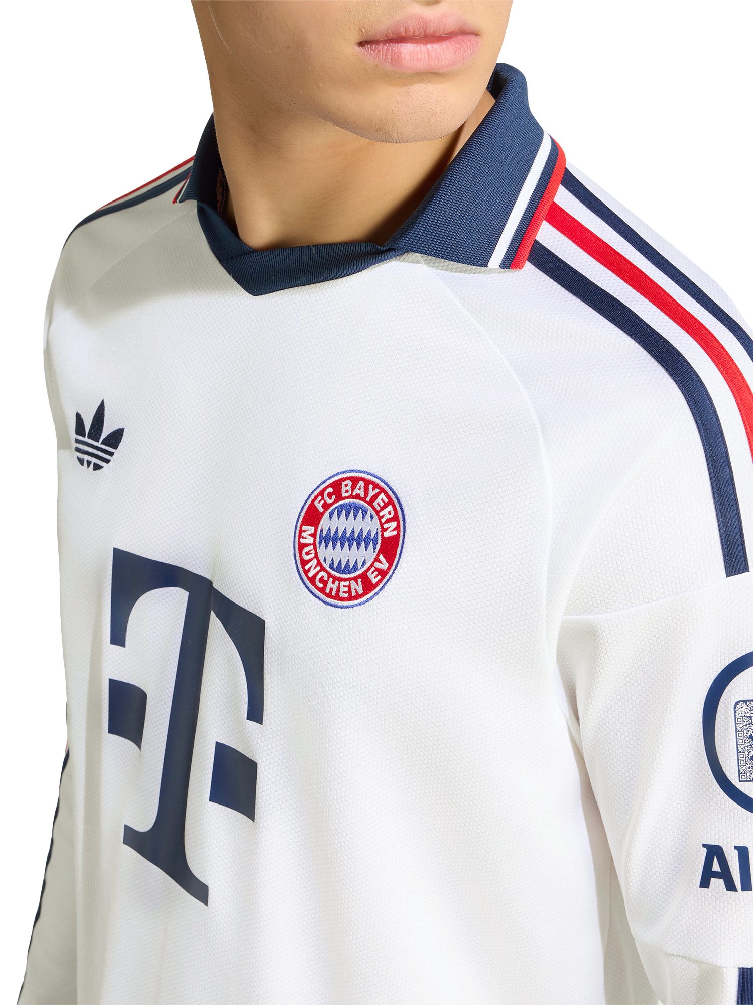 adidas Performance Fußballtrikot FC Bayern München, Langarm Trikot Away 26-27, Herren, Weiß