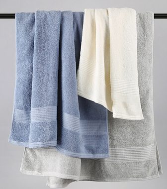 BlauCoastal Badetücher Baumwolle 3er-Pack übergroße Badetücher 70 x 140 cm, (3-St), große Badetücher