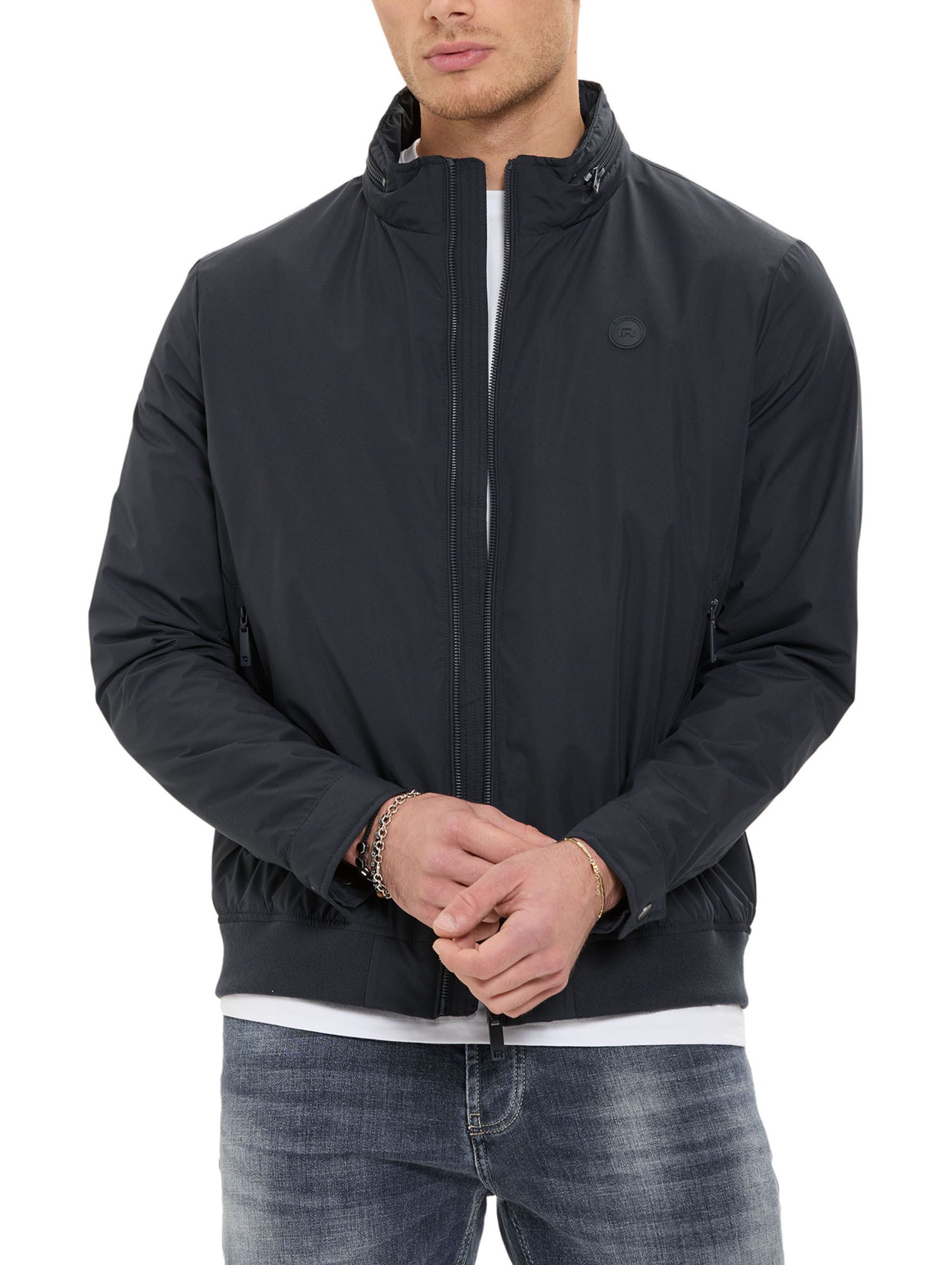 RedBridge Sommerjacke mit Stehkragen und versteckter Kapuze Übergangsjacke Casual Stehkragen mit integrierter Kapuze, seitliche Eingrifftaschen – Bild 4 von 5
