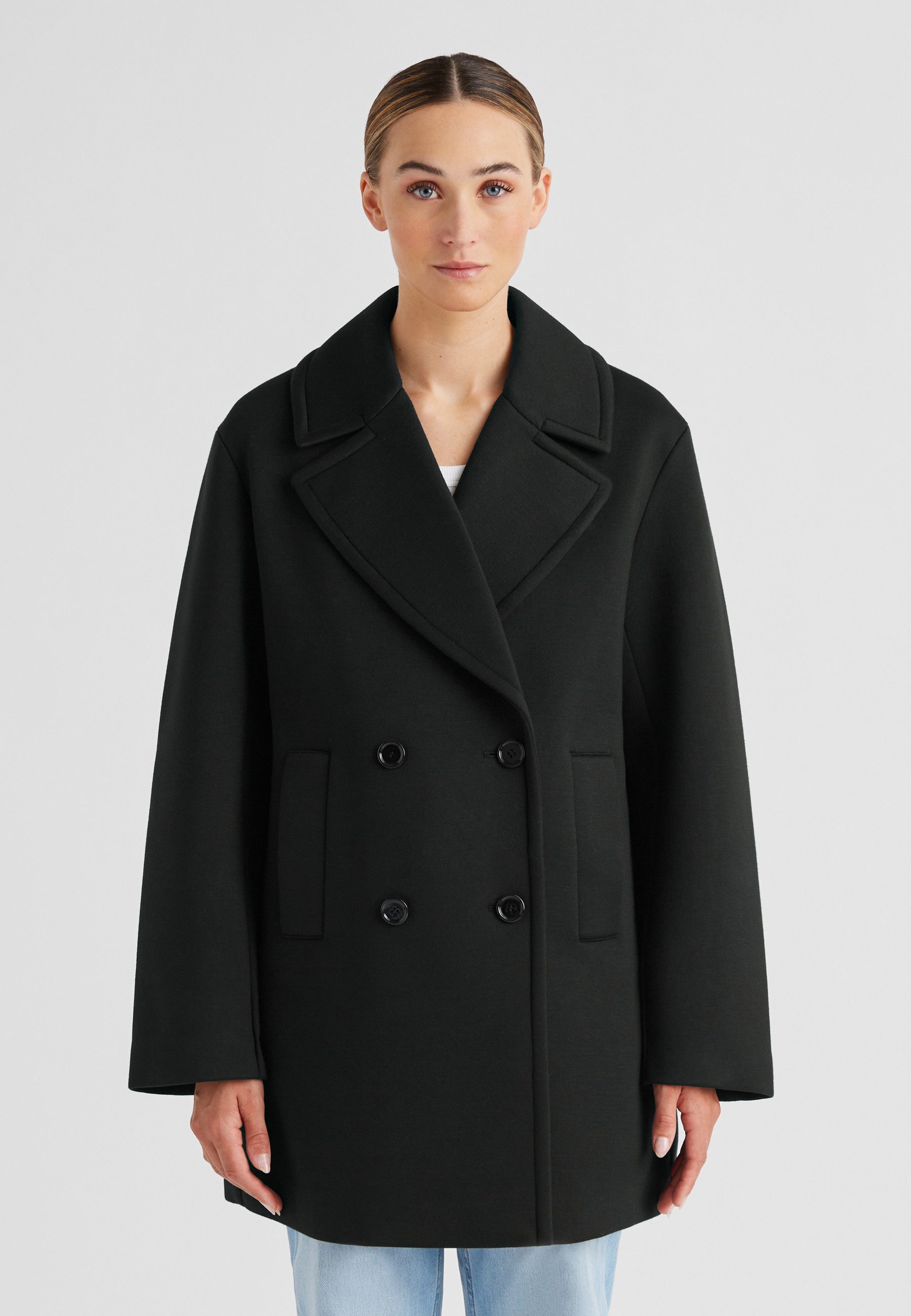 Milestone Kurzmantel MSAdoree Damen Jacke Mantel kurz lockere Passform