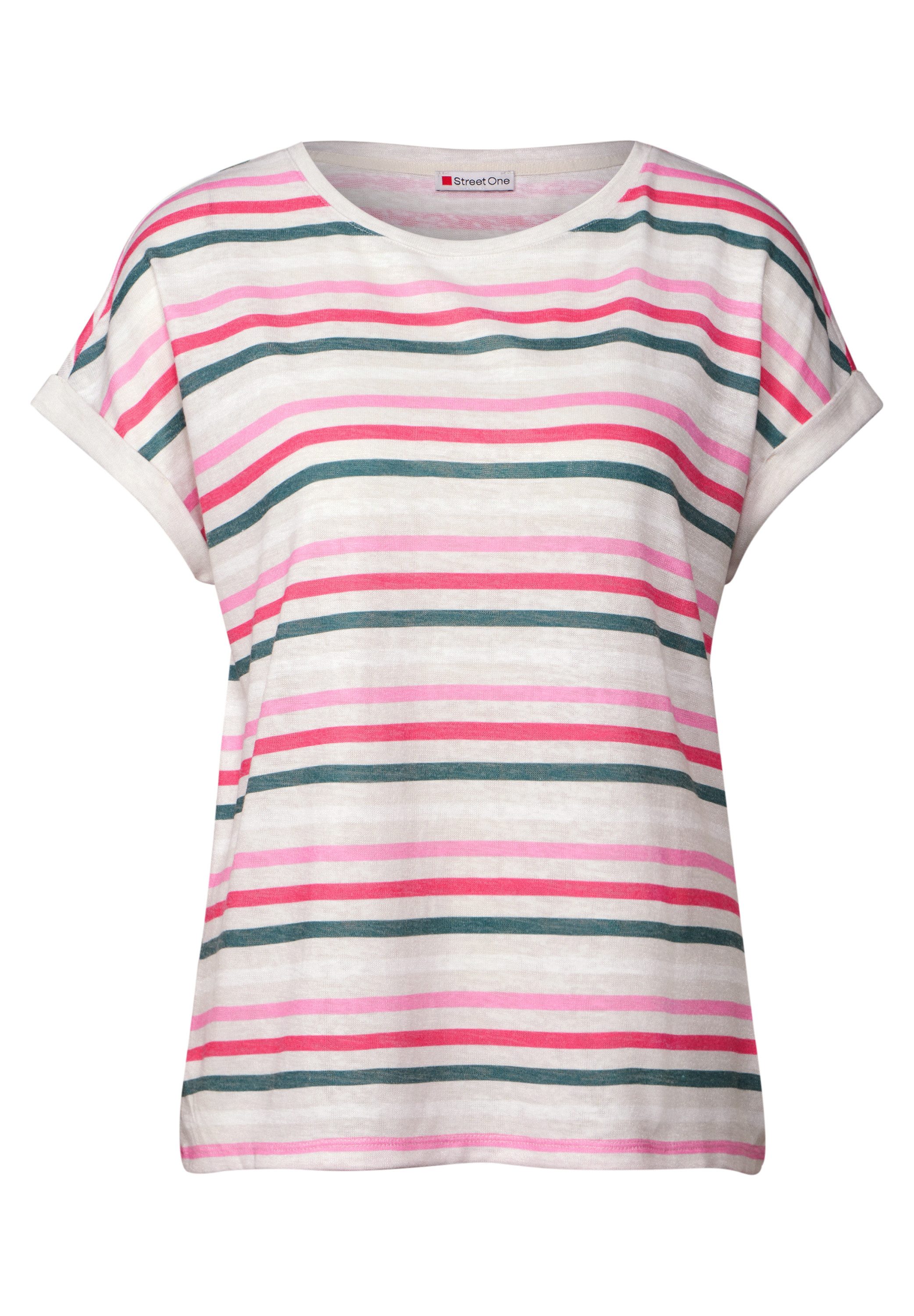 STREET ONE T-Shirt aus softem Materialmix