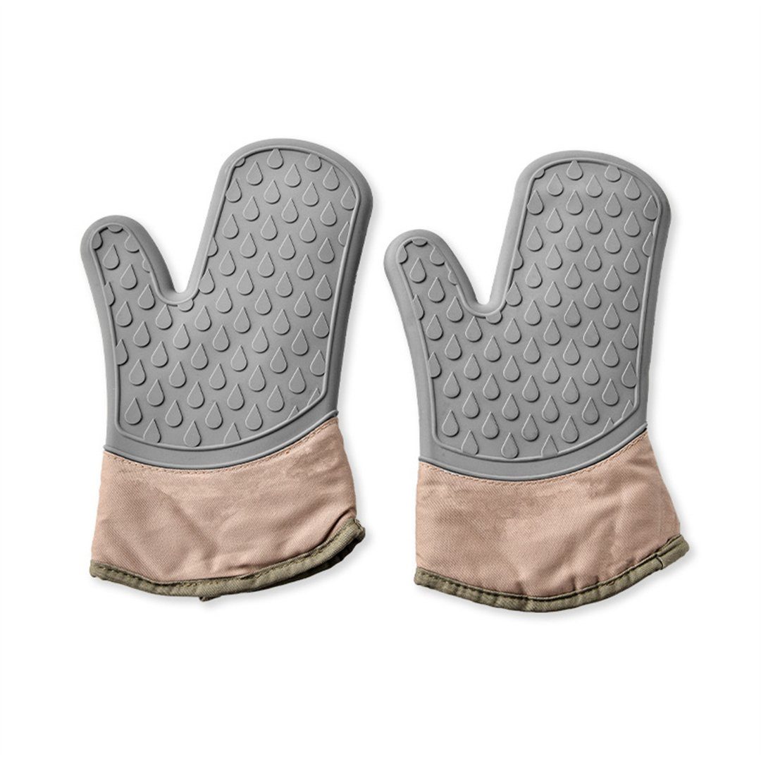 L.Ru UG Topfhandschuhe Küchenbacken verdickte Ofensilikonhandschuhe, (1-tlg), Isolierte Handschuhe für Mikrowellenherde