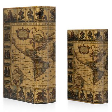 Moritz Etui Buchattrappe Tabula Kontinent irrelevant, Buch Safe Box Schatulle Buchhülle Geldversteck Buchtresor
