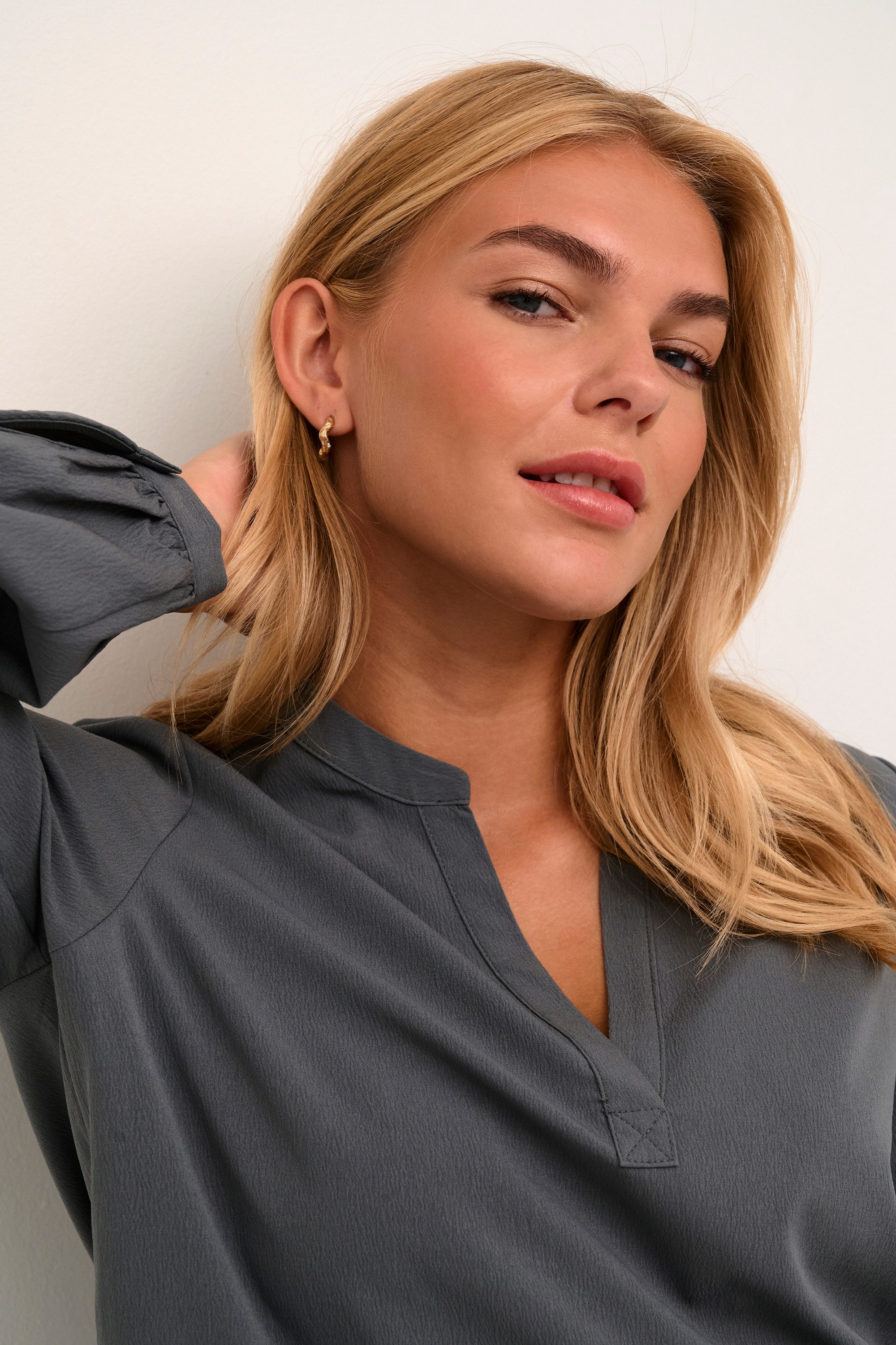 KAFFE Langarmbluse Langarm-Bluse KAjanne