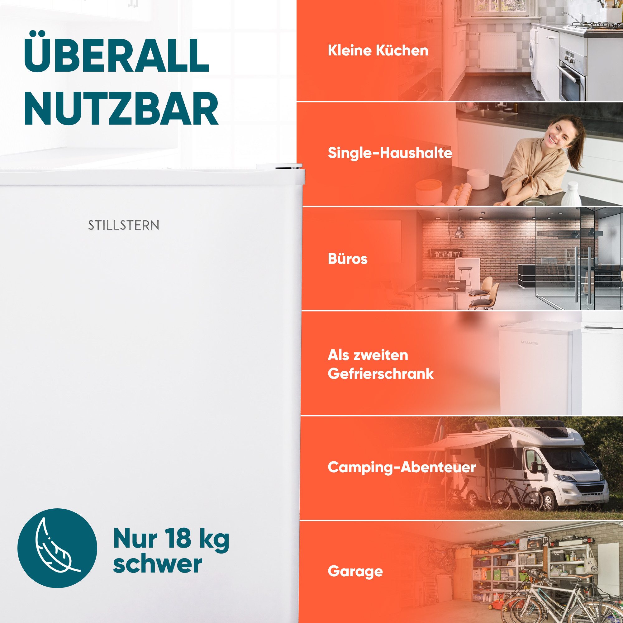 Stillstern Gefrierschrank MGS 42.1, 63.2 cm hoch, 47 cm breit, 4 Sterne Technologie