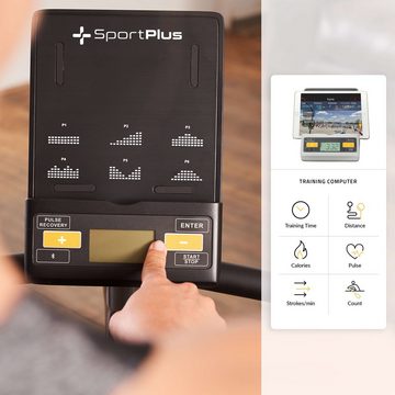 SportPlus Heimtrainer SP-RB-9510-B-iE, Liegeheimtrainer, App kompatibel, 24 Stufen & 6 Trainingsprogramme