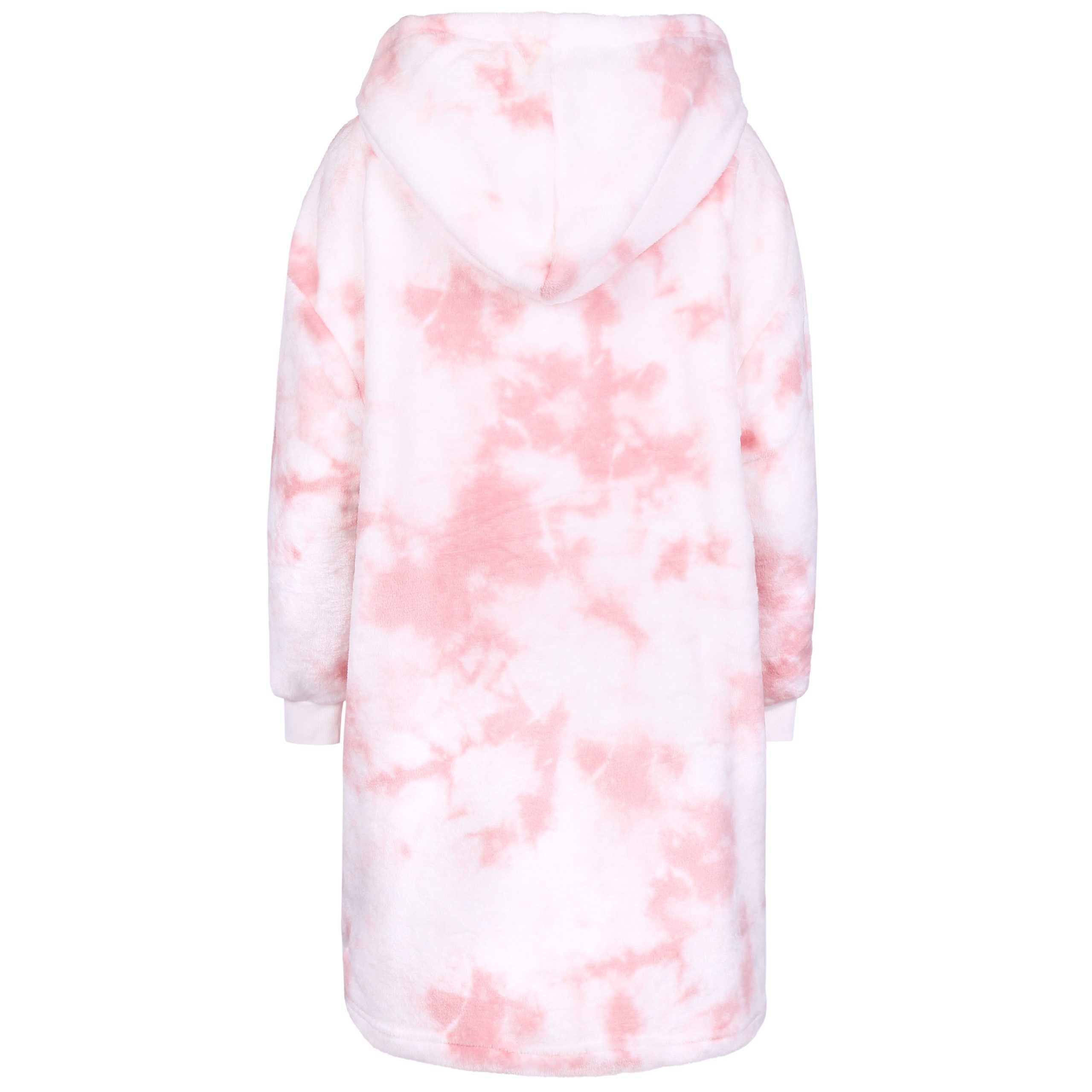 Barbie Kapuzensweatshirt Pink-weißer Pullover/Bademantel aus Vlies mit Zirkonen Barbie M-L