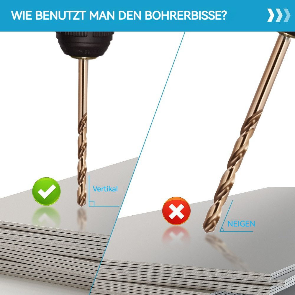 Hikity Metallbohrer Metallbohrer 51tlg Metall-Spiralbohrer-Set Spiralbohrer günstig online kaufen