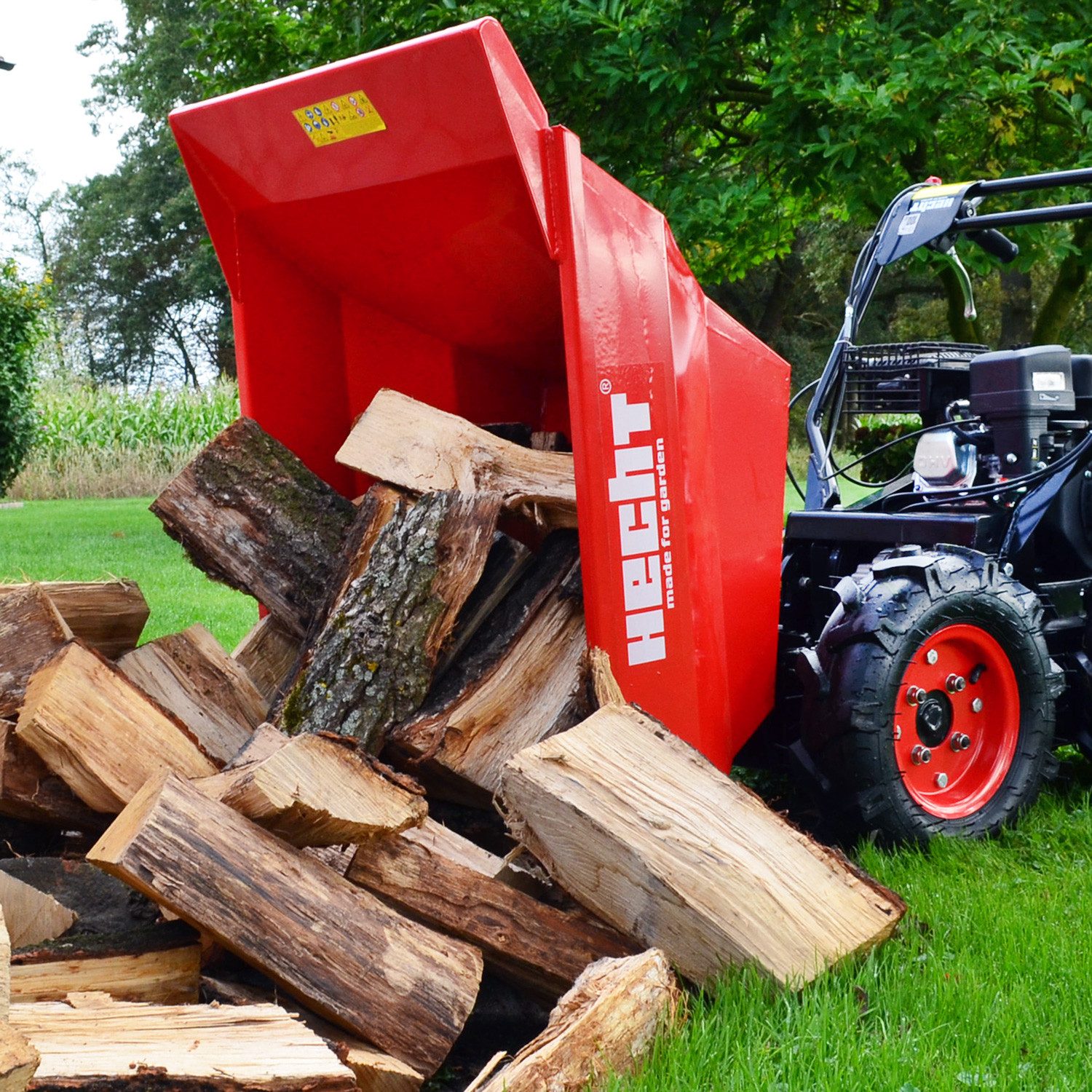 Hecht Motorschubkarre 2636, Mulde 94x63x33cm, 300kg, 6,4km/h, 196 cm³