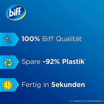 biff Bad Total Konzentrat Mix & Clean Spritzige Zitrone (6x 125ml) Badreiniger (Spar-Pack, [6-St. gegen Kalk & Schmutz Konzentrat zum Auffüllen mit 92% weniger Plastik)