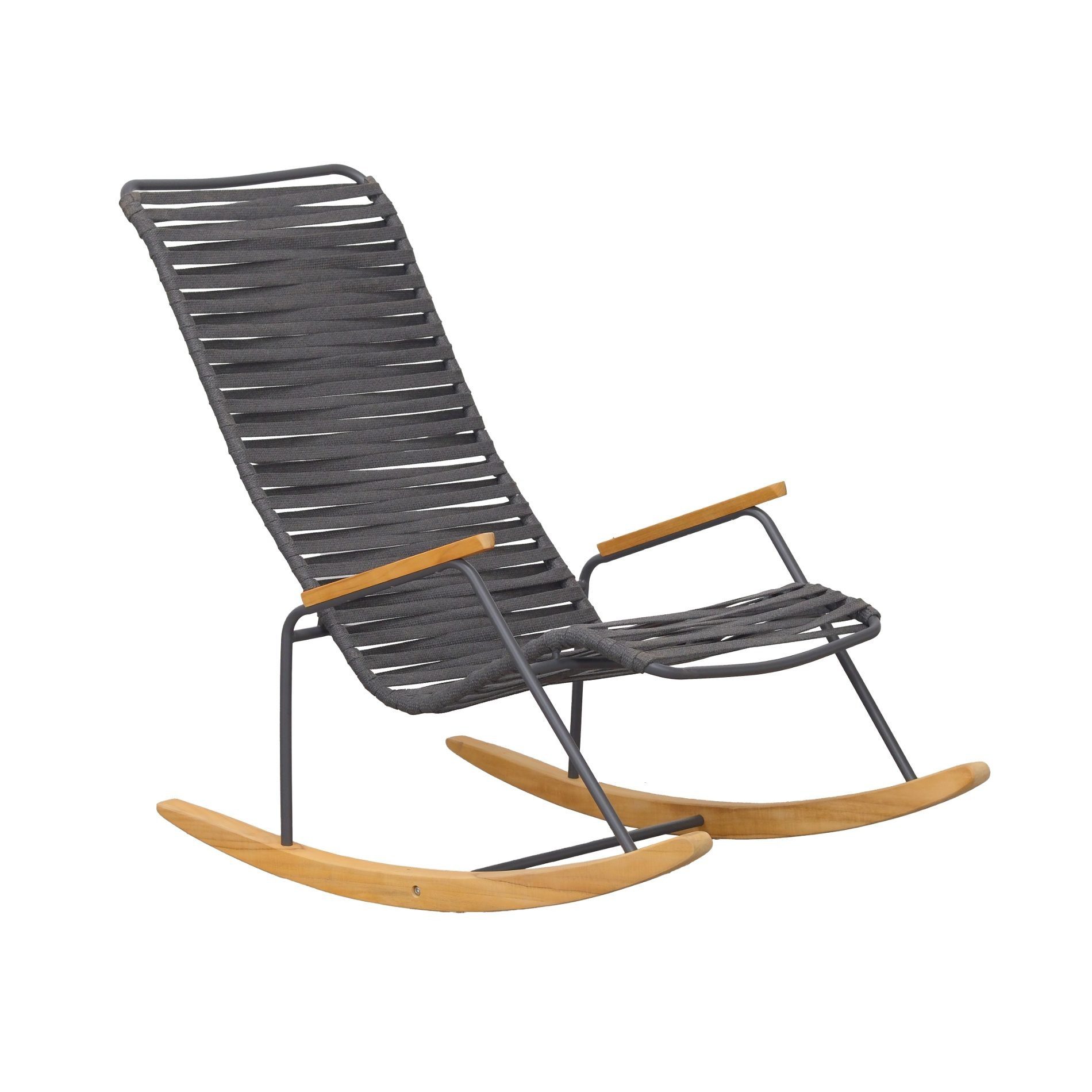 Liadomo Gartenlounge-Sessel Atina, Armlehnen & Kufen aus Teakholz, Rope, Gestell Edelstahl