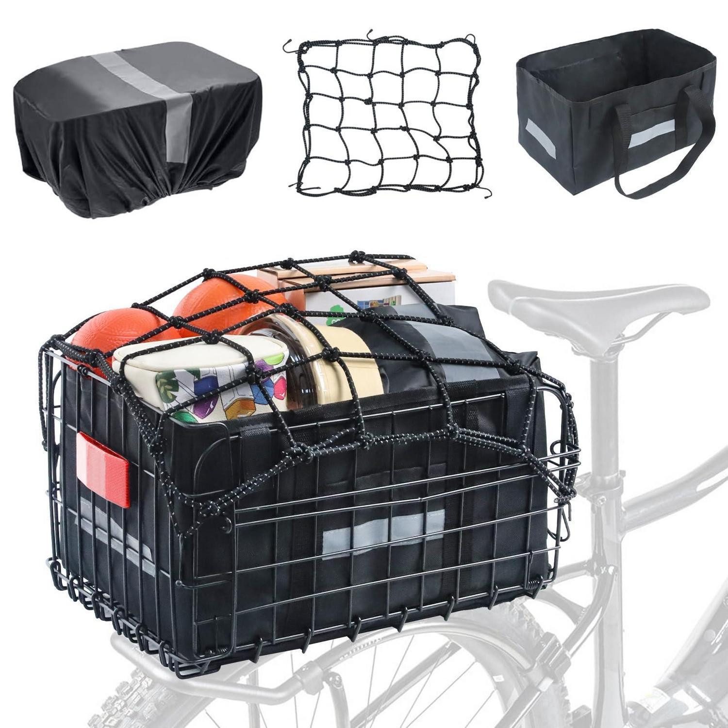 LuxusKollektion Fahrrad-Gepäckträger Fahrradkorb Hinten Faltbar (1-St)