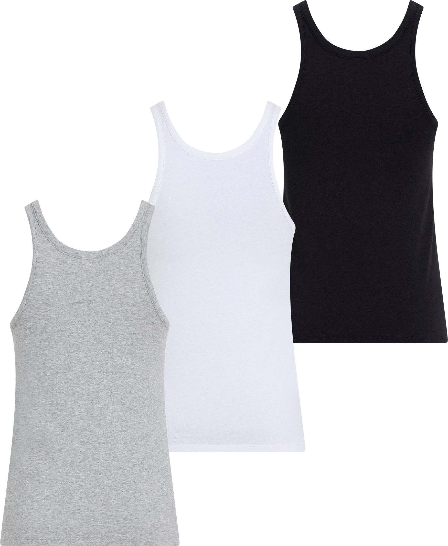 Calvin Klein Underwear Tanktop SCOOP NECK COTTON TANK 3PK (Packung, 3-tlg., 3er-Pack) mit Logostickerei