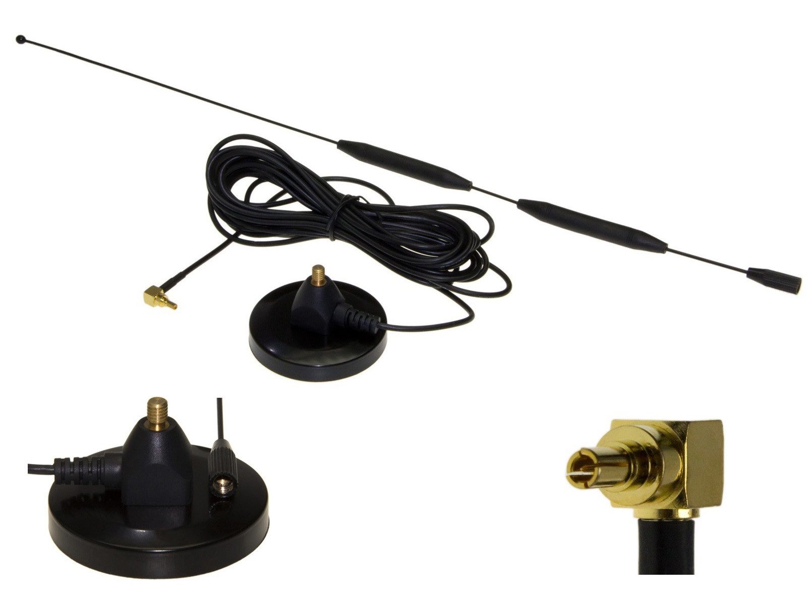 Antenne Magnetfuß GSM UMTS LTE HSDPA CRC9 11,5dBi 45cm Stabantenne