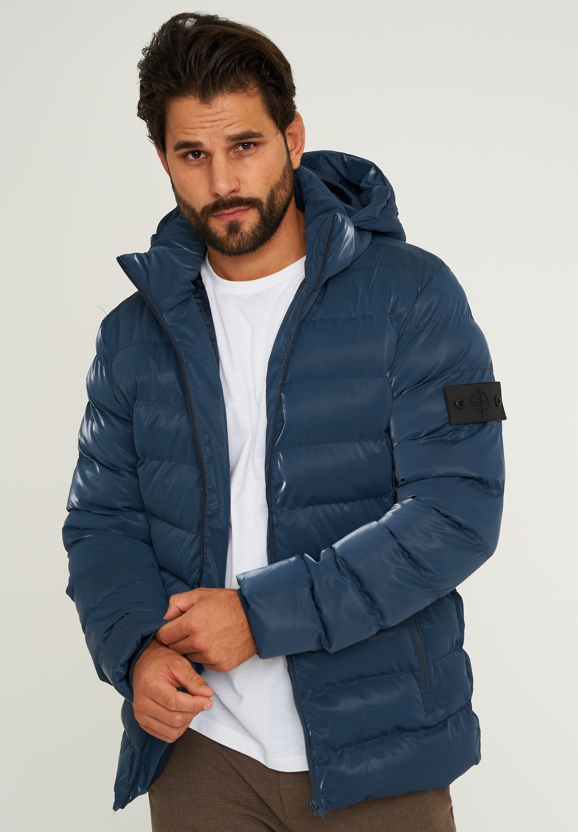 SOULSTAR Winterjacke S2KUPWARA Herren Pufferjacke mit Kapuze warme Steppjacke Mens Jacket