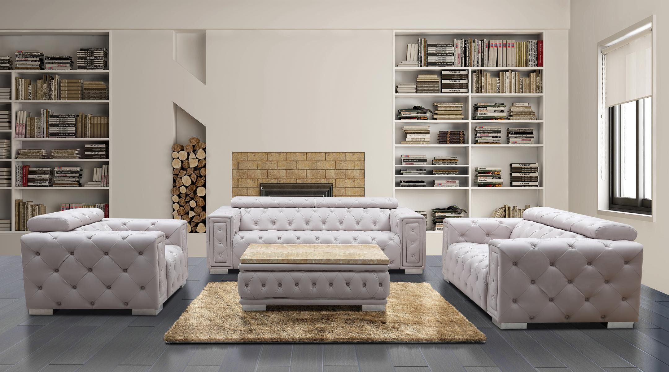 JVmoebel Wohnzimmer-Set, Chesterfield Neu Design Sofagarnitur 3+2 Set Couch Sitzer