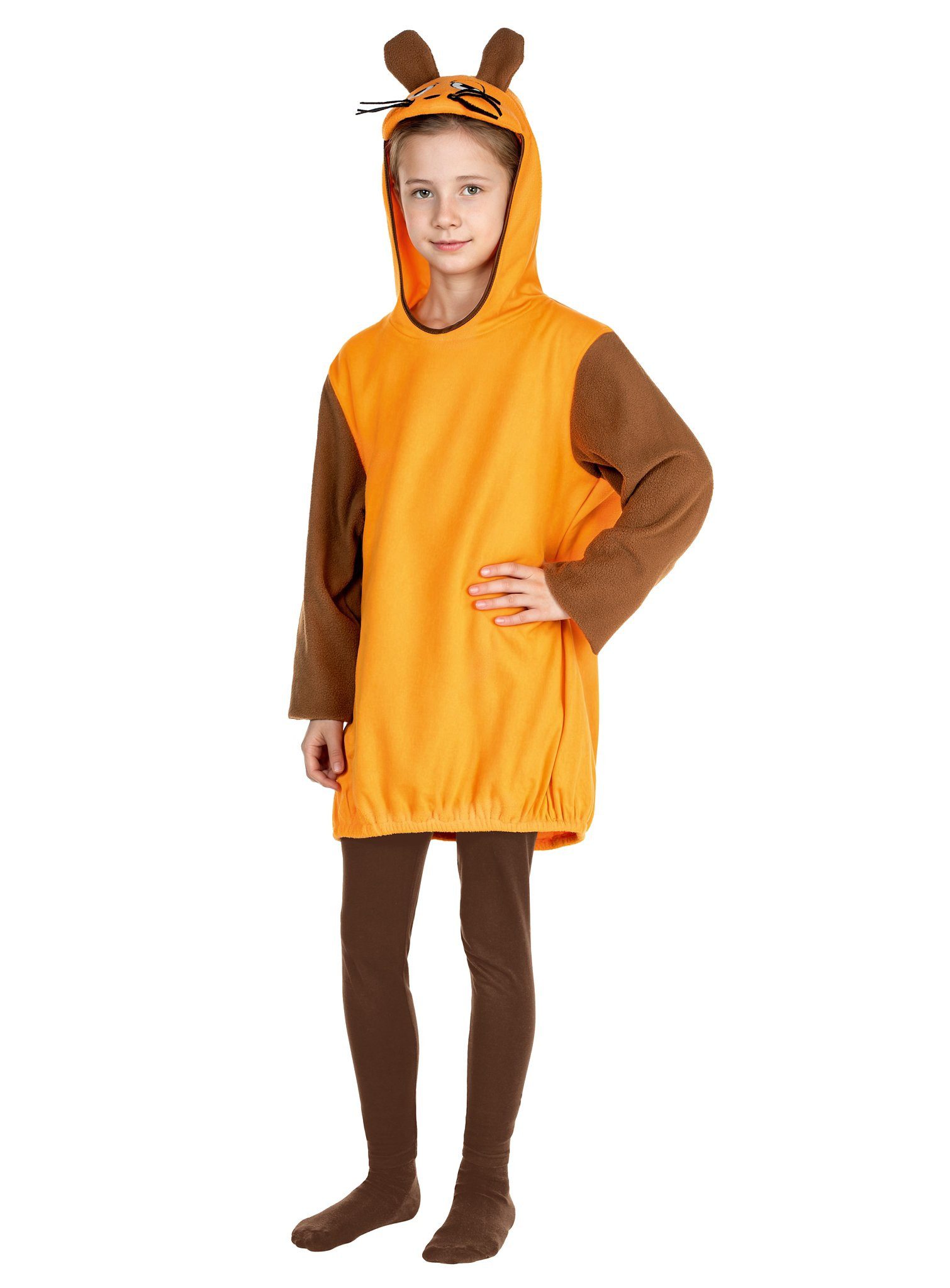 Maskworld Kostüm Die Sendung mit der Maus Kostüm - Fasching Hoodie, Offizielles Kinderkostüm der Sendung mit der Maus