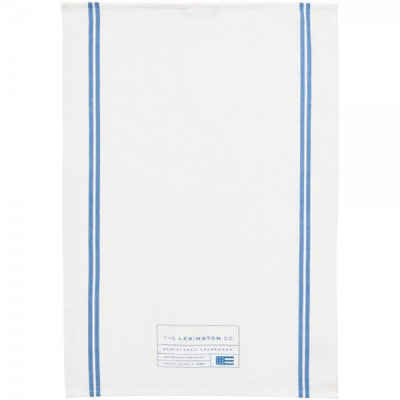 Lexington Geschirrtuch LEXINGTON Geschirrtuch Organic Cotton with Side Stripes White-Blue (50