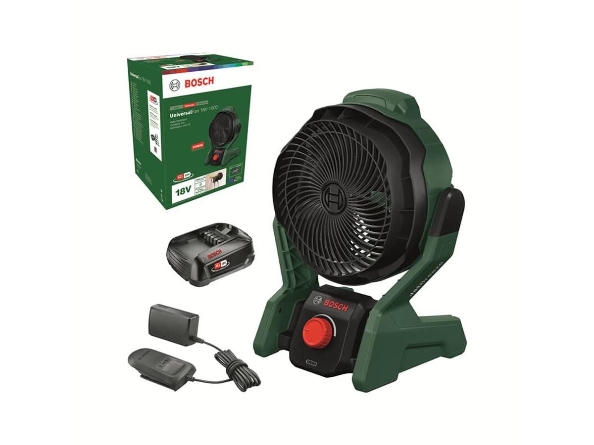BOSCH Akku-Ventilator UniversalFan 18V-1000, Max. Luftstromvolumen von 1000 m³/h