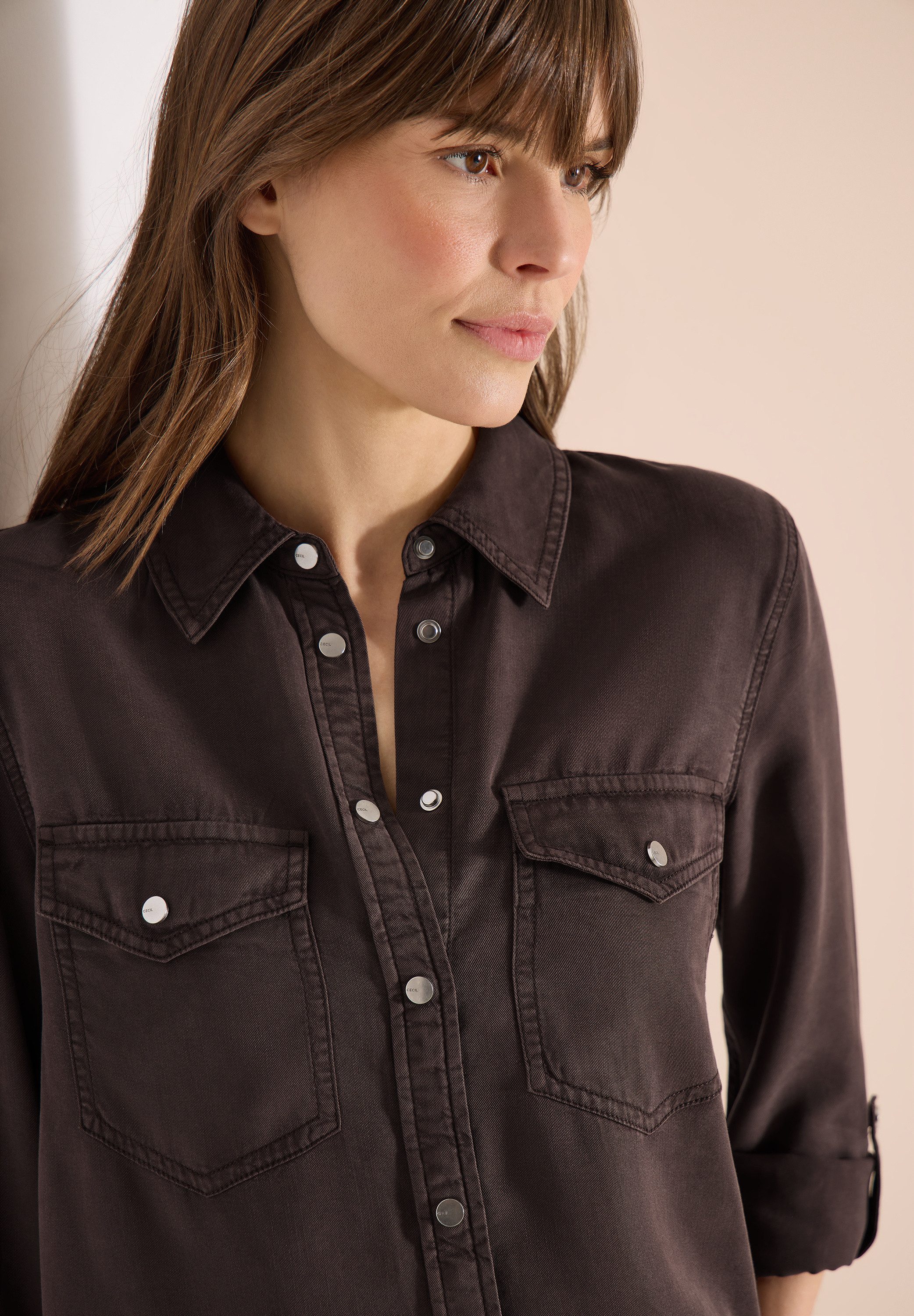 CECIL Langarmbluse mit Brust Tasche